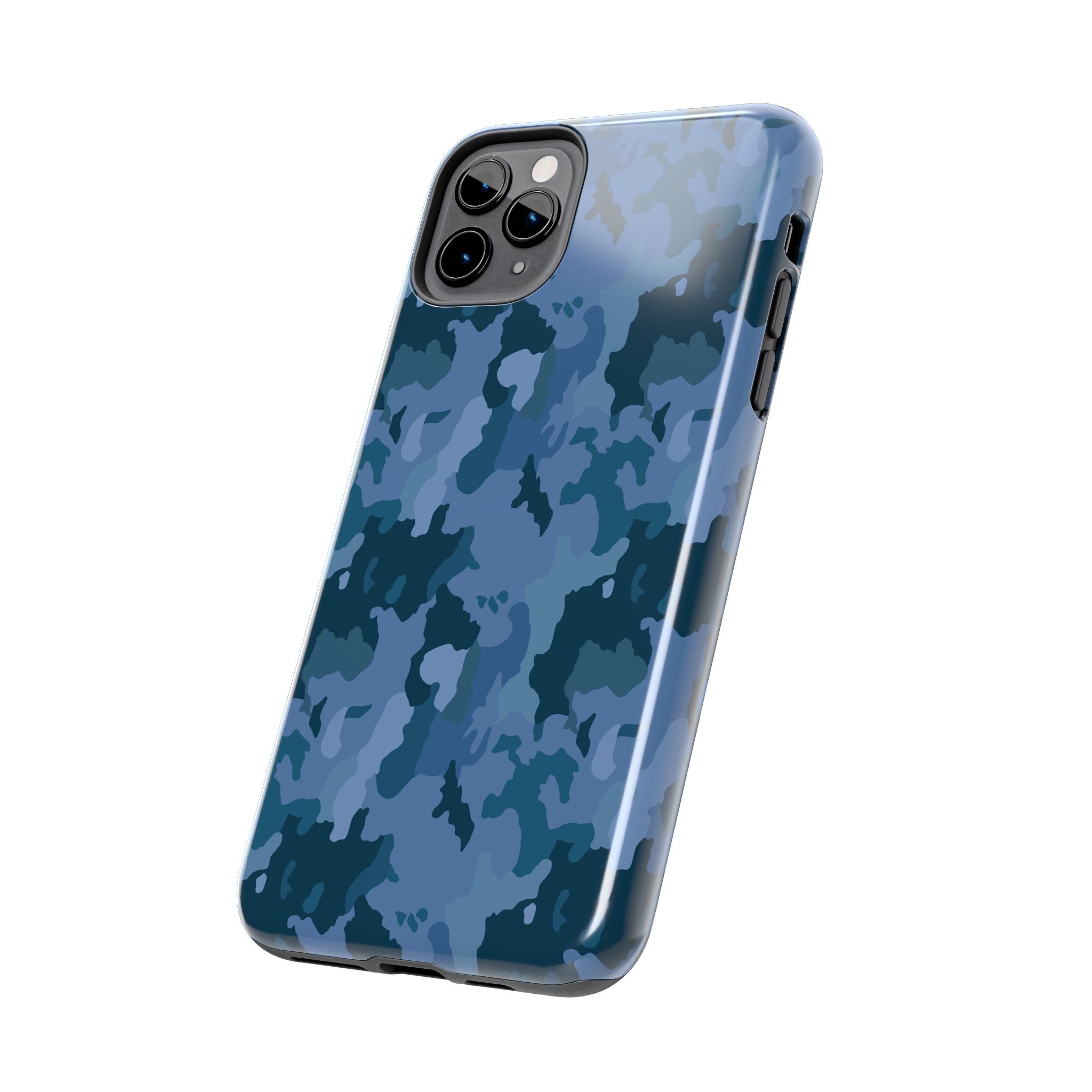Tough Phone Cases - Blue Camo
