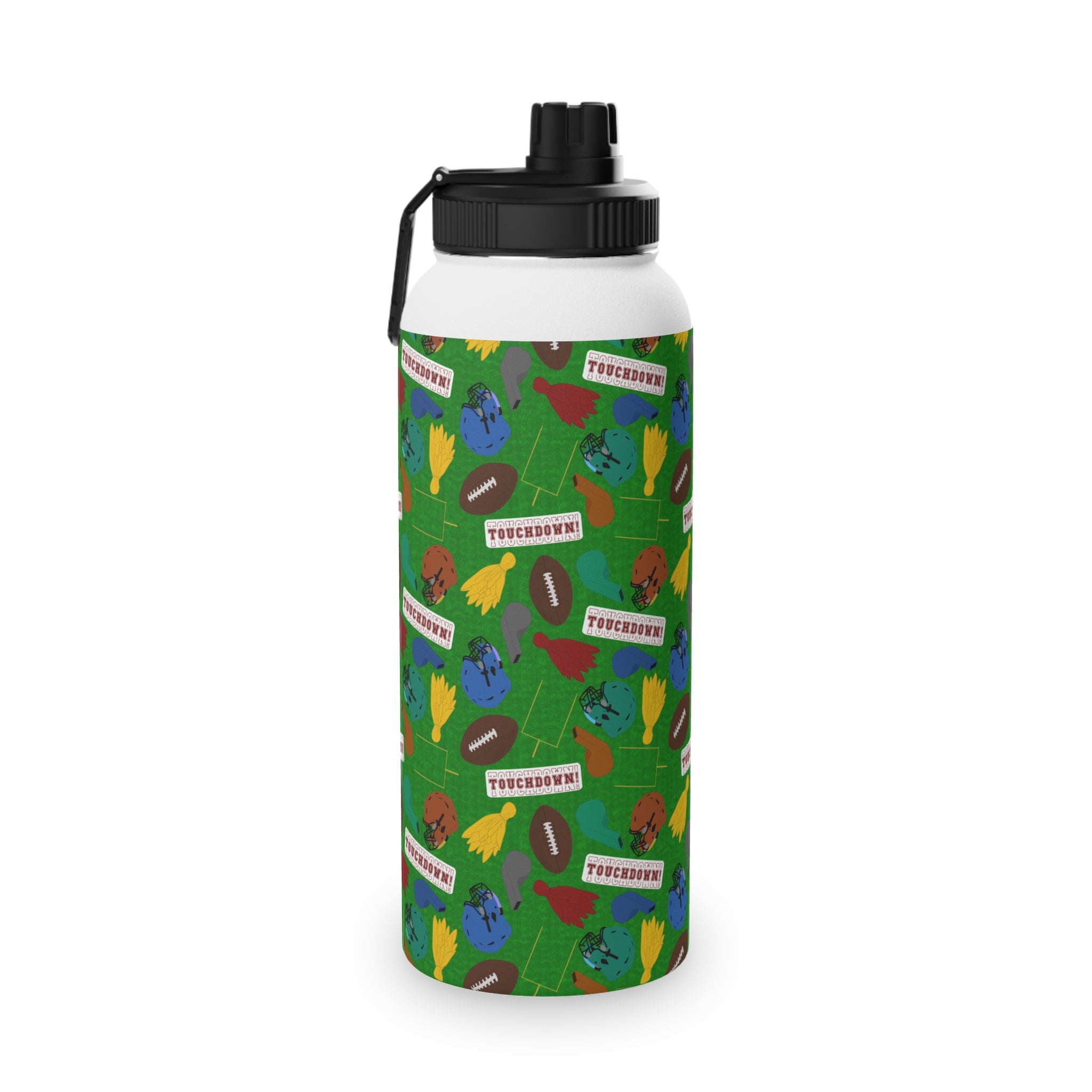 Stainless Steel Water Bottle, Sports Lid - Football