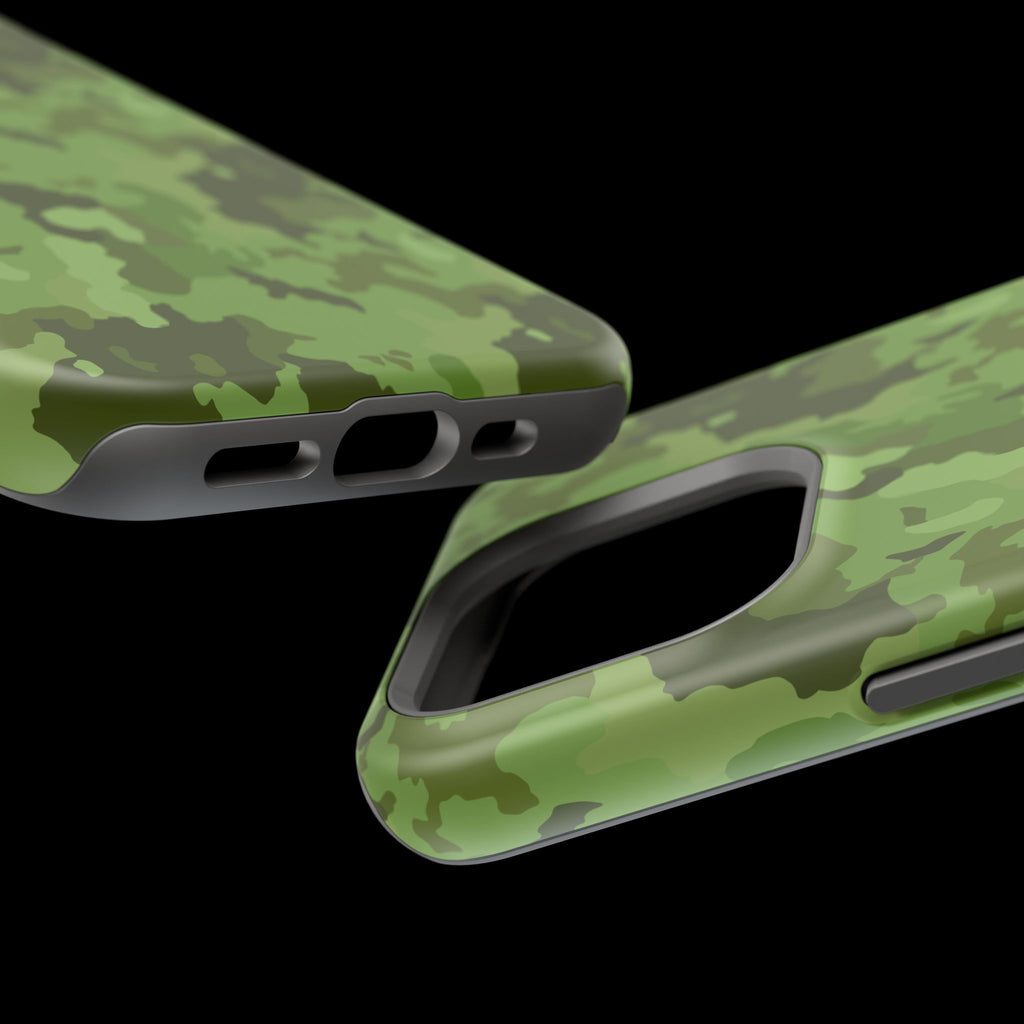 Magnetic Impact-Resistant Cases - Green Camo