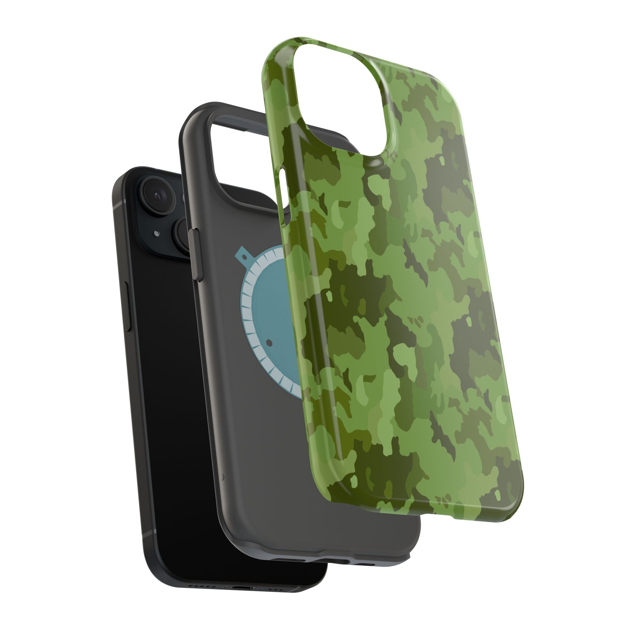 Magnetic Impact-Resistant Cases - Green Camo