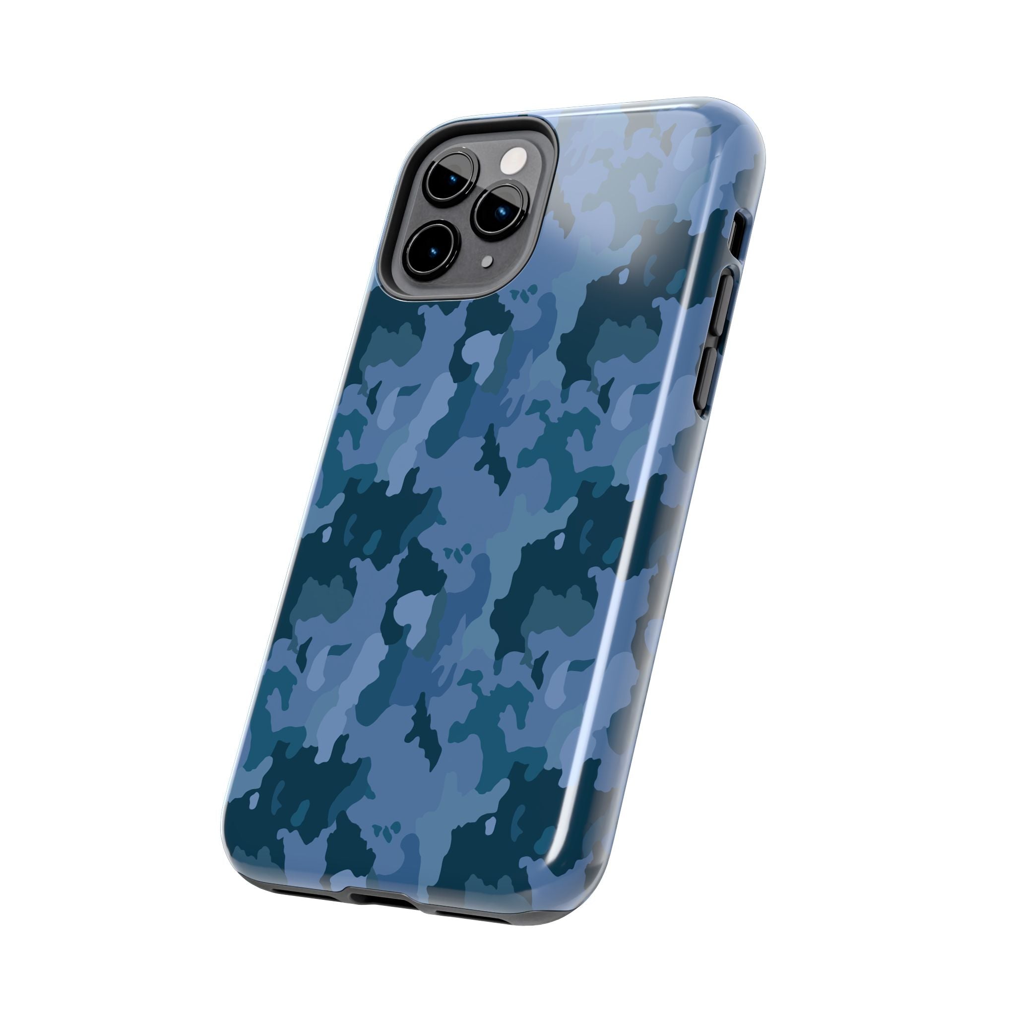 Tough Phone Cases - Blue Camo