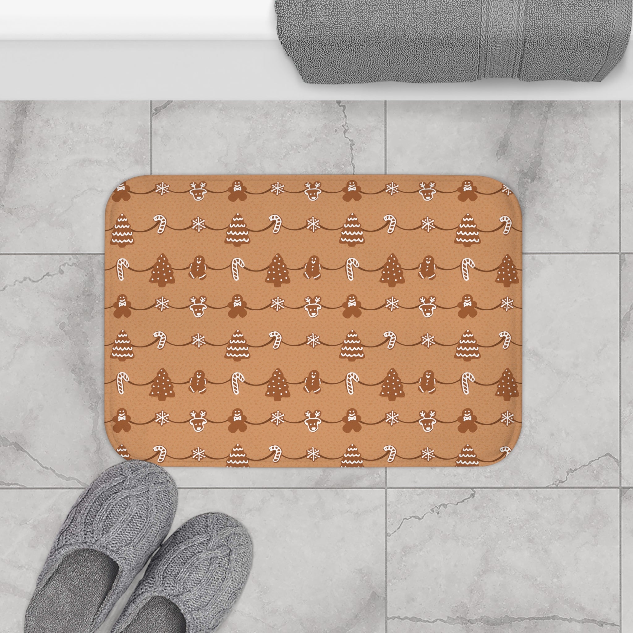 Bath Mat - Gingerbread Cookies