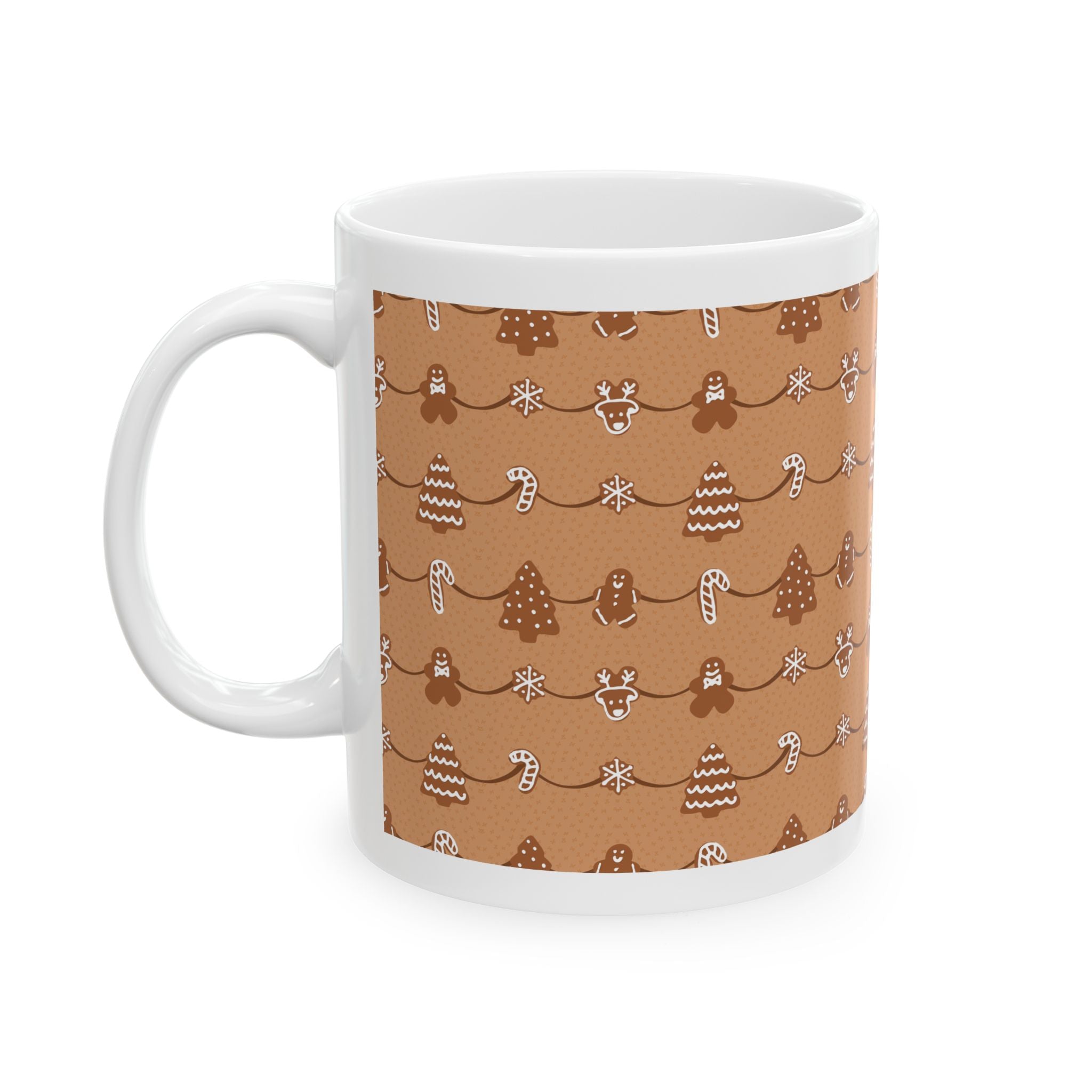 Mug with Gingerbread Cookies Design