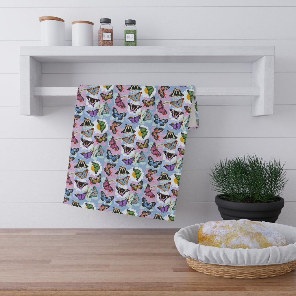 Tea Towels (cotton, poly) - Butterflies and Flowers