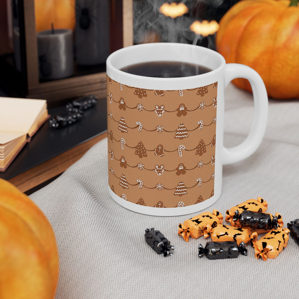 Mug with Gingerbread Cookies Design