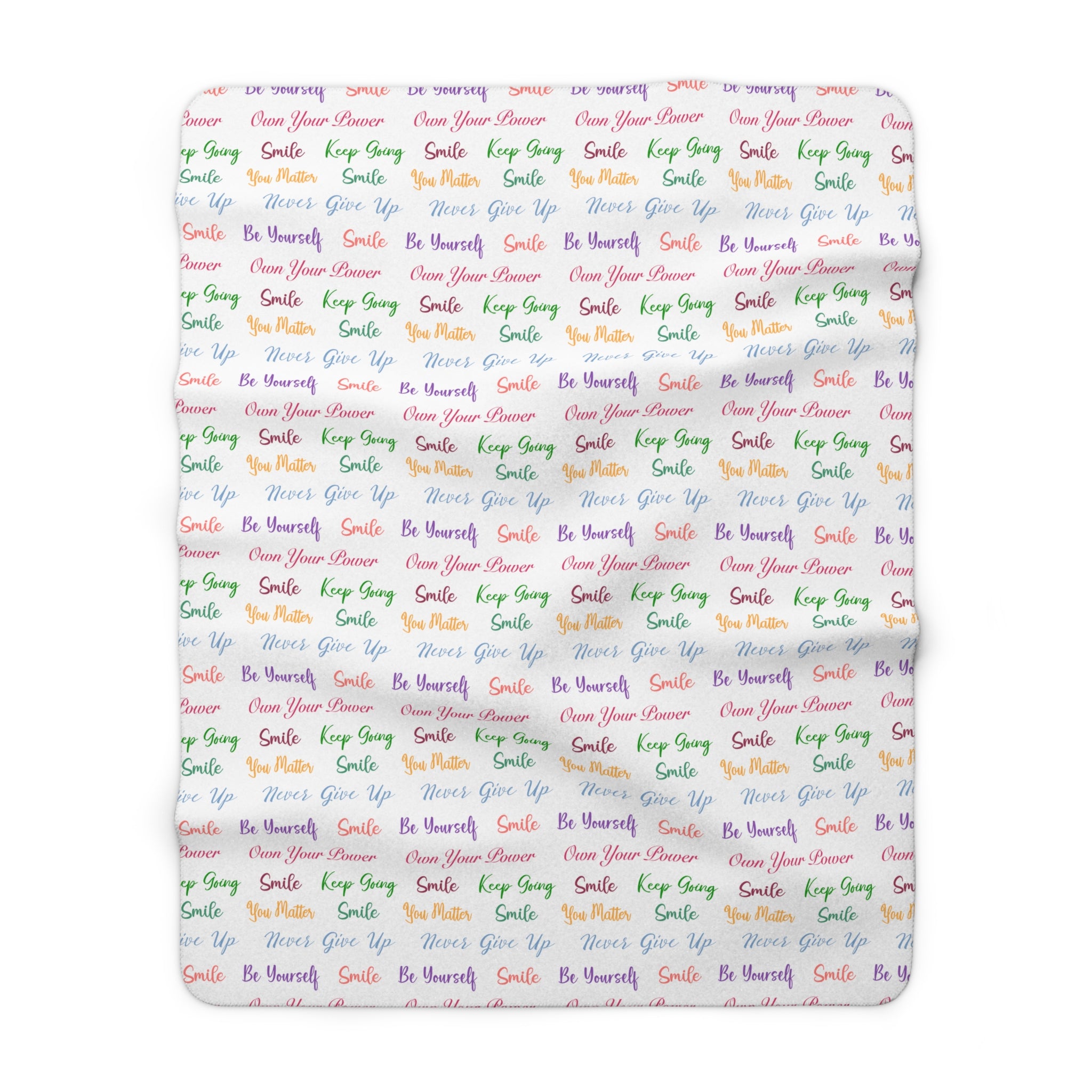 Sherpa Fleece Blanket - Inspo Words