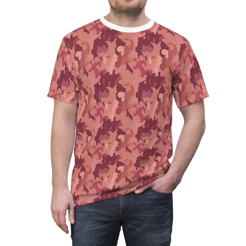 Unisex Cut & Sew Tee - Pink Camo