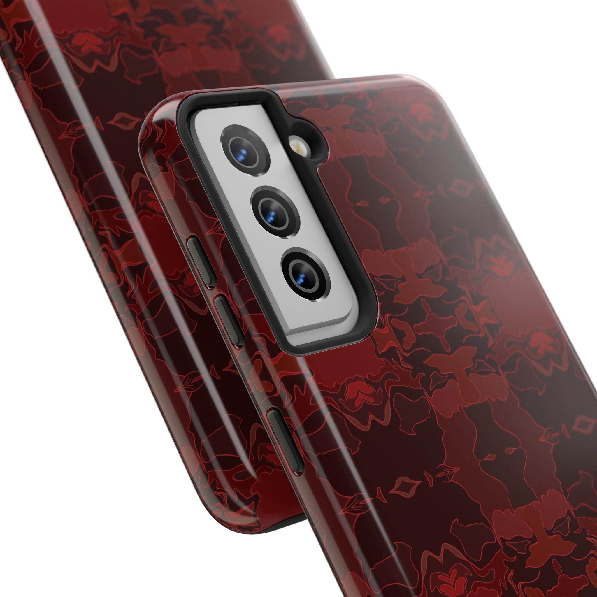 Tough Phone Cases - Red Kaleidoscope Pattern