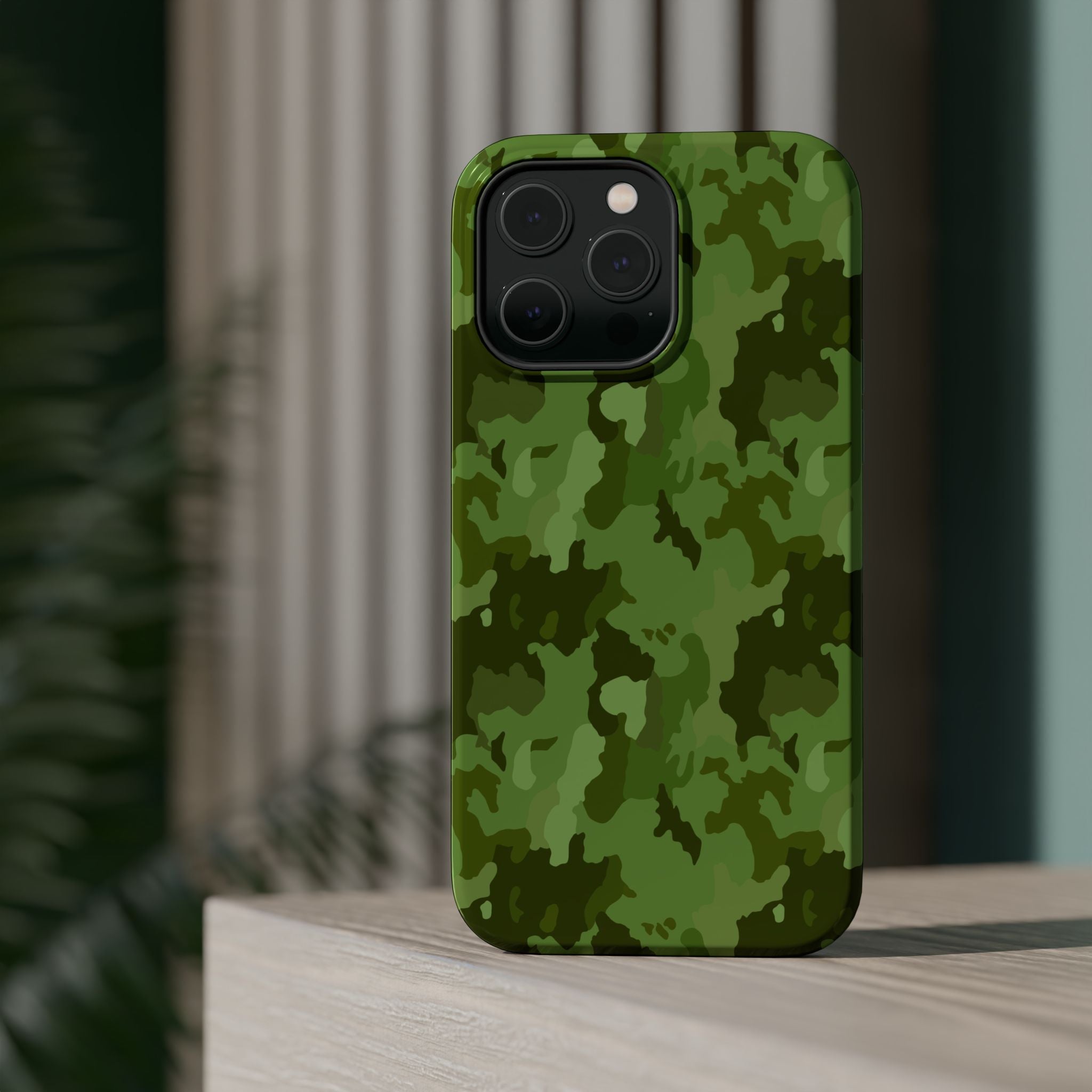 Magnetic Impact-Resistant Cases - Green Camo