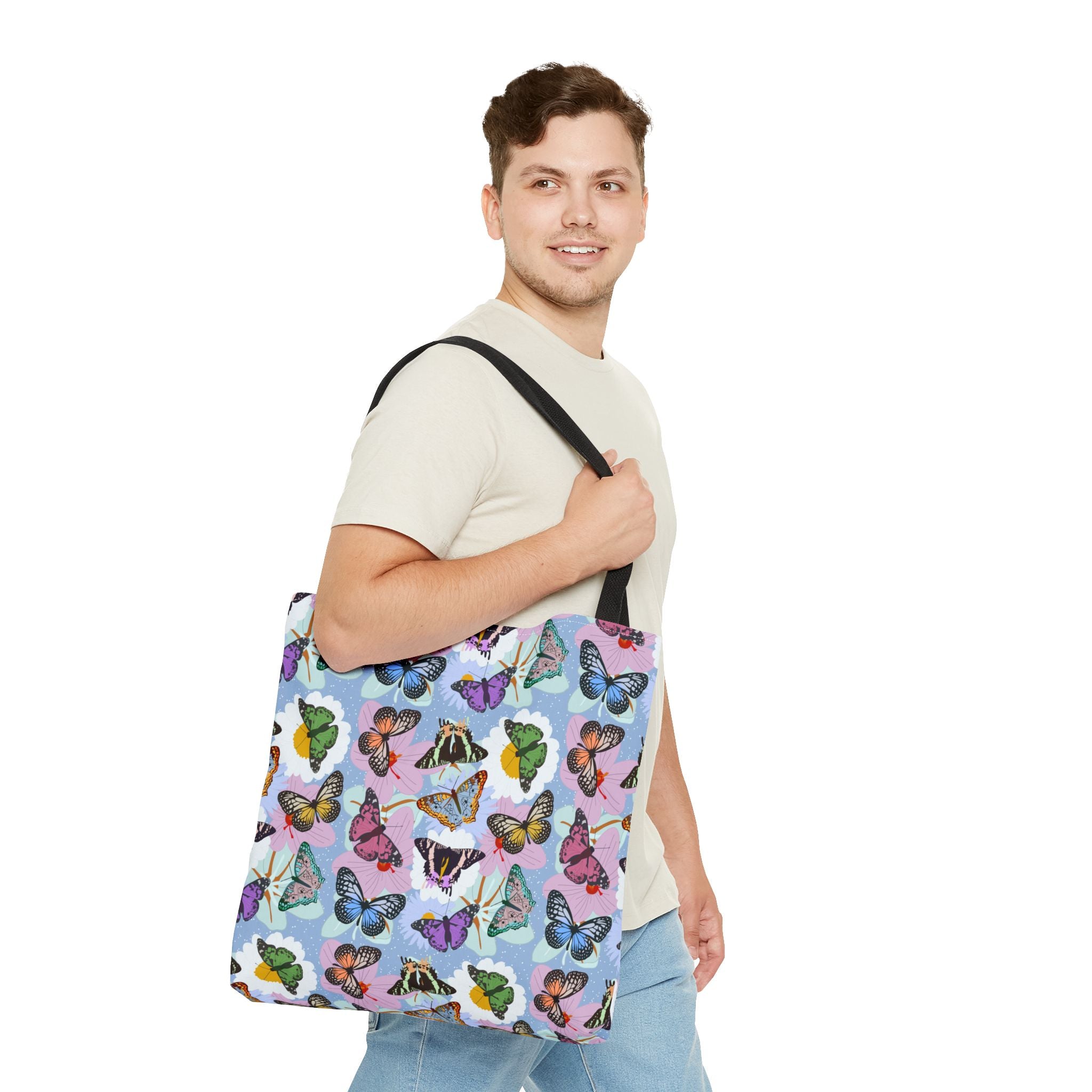 Tote Bag - Butterflies and Flowers