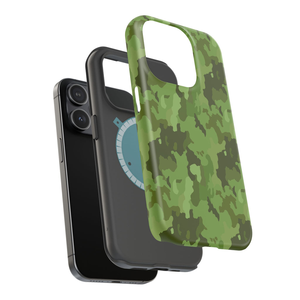 Magnetic Impact-Resistant Cases - Green Camo