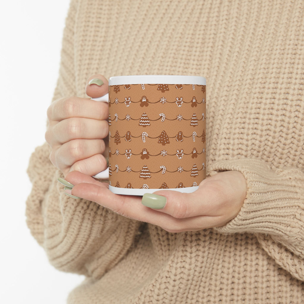 Mug with Gingerbread Cookies Design