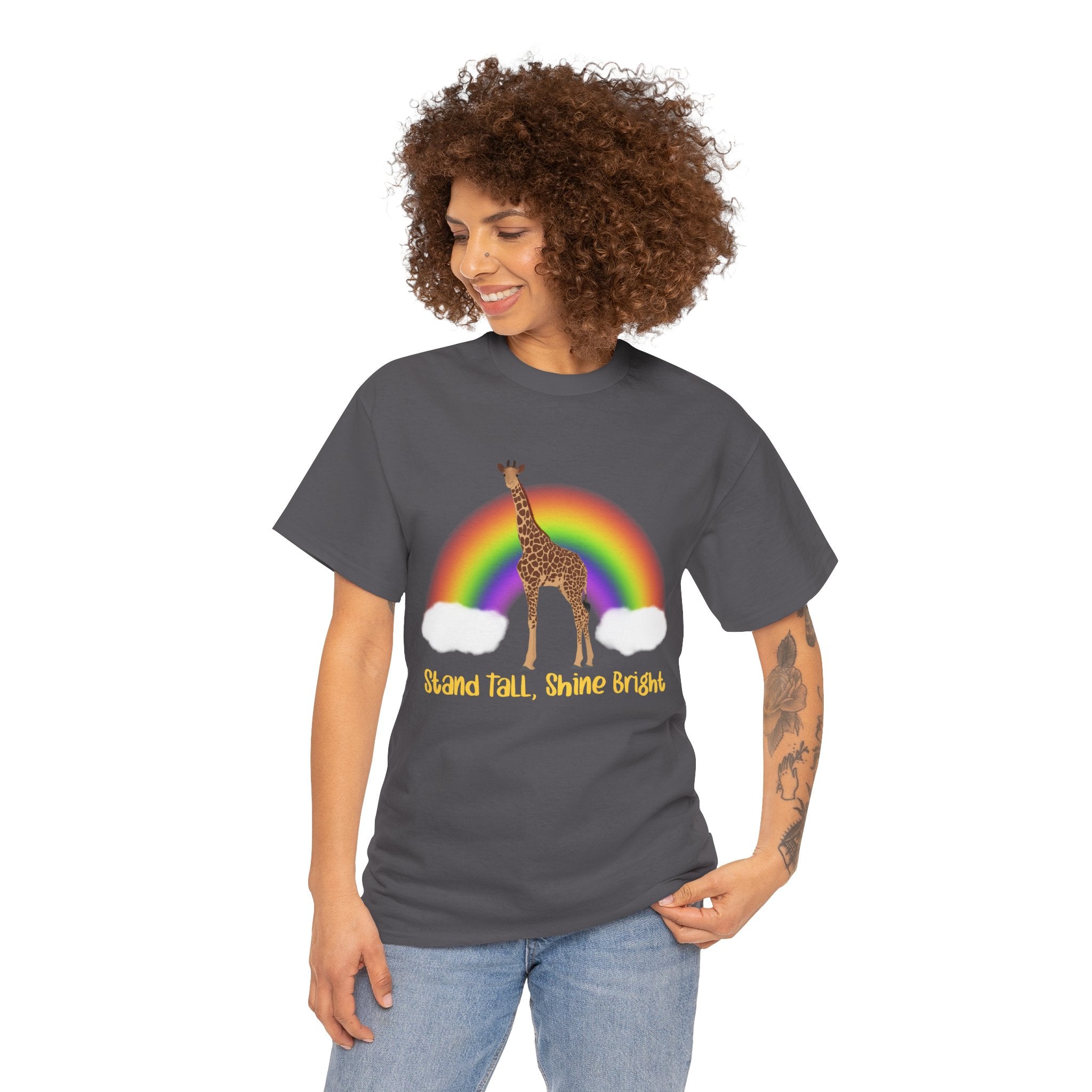Unisex Heavy Cotton Tee - Stand Tall, Shine Bright