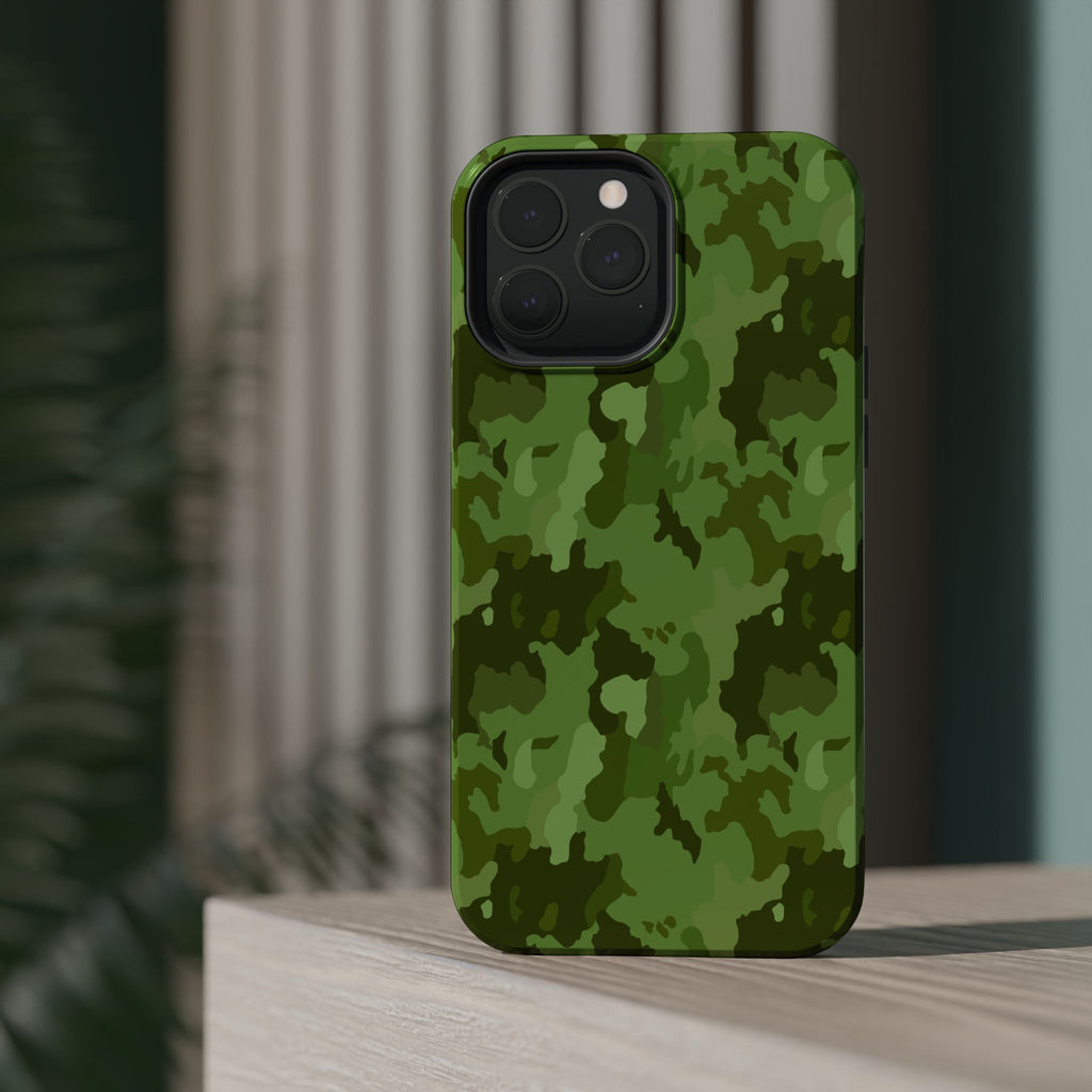 Magnetic Impact-Resistant Cases - Green Camo