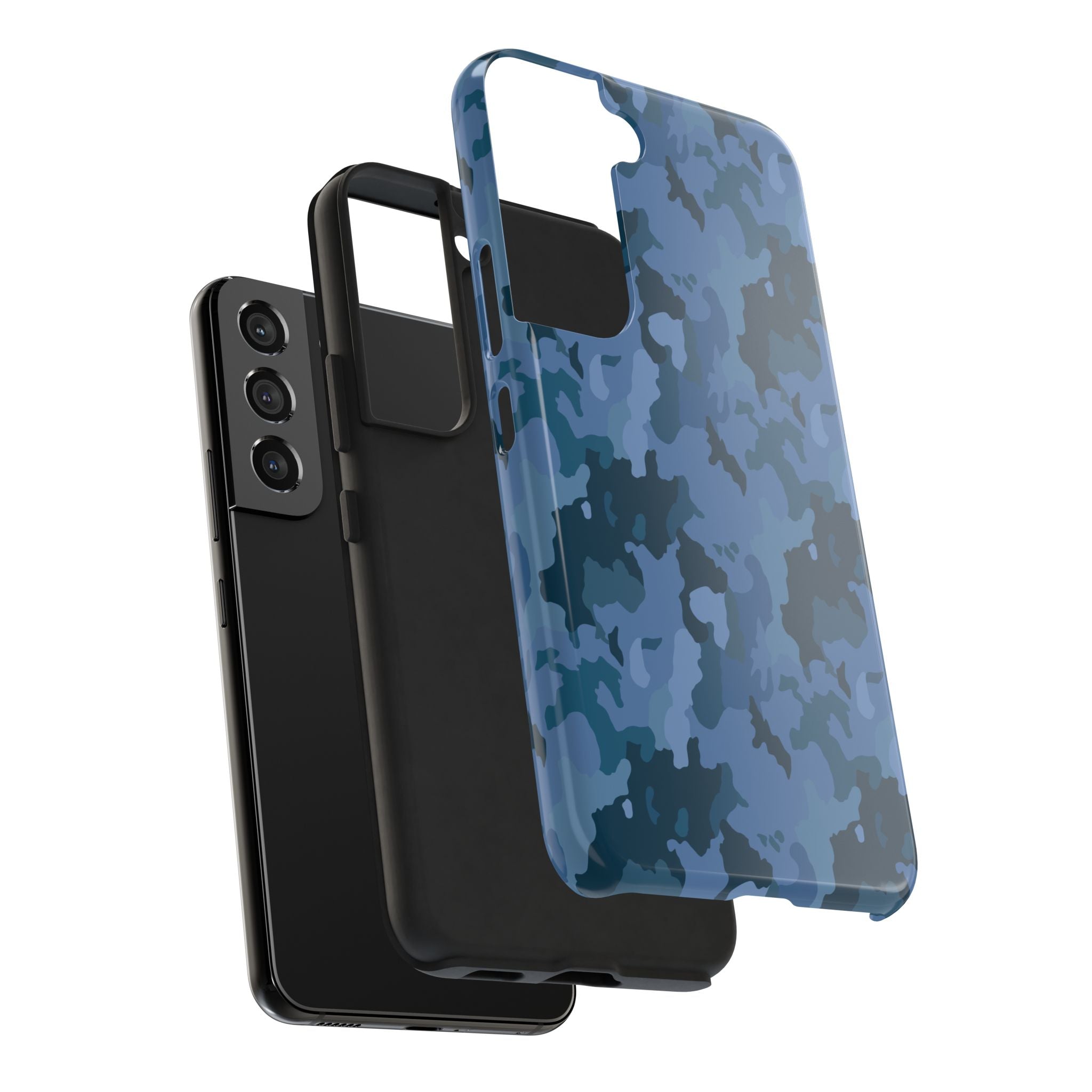 Tough Phone Cases - Blue Camo