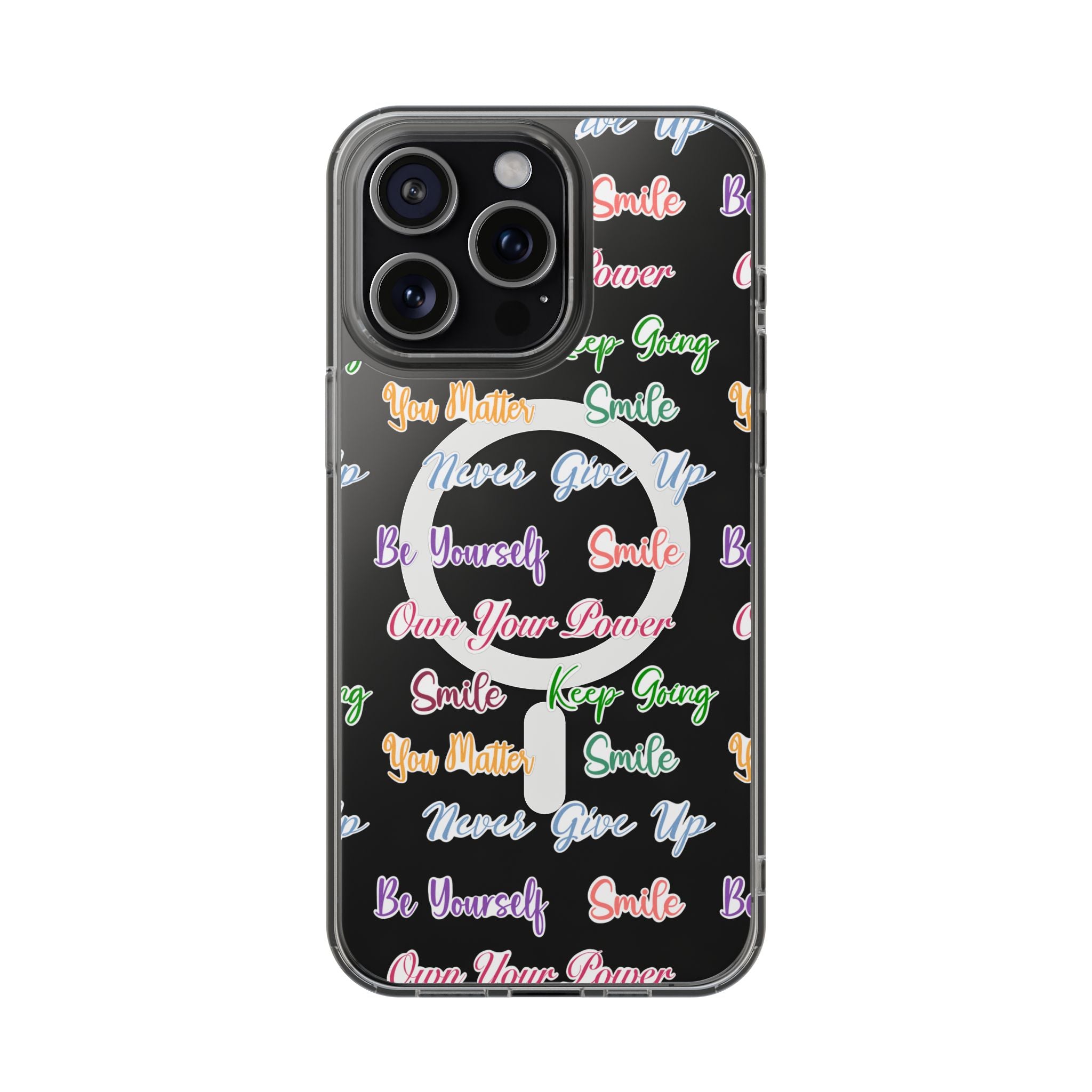 Magnetic Clear Impact-Resistant Cases - Inspo Words