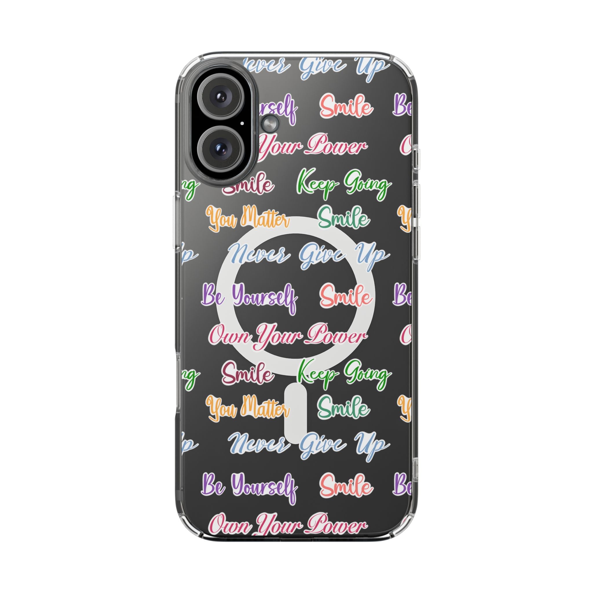 Magnetic Clear Impact-Resistant Cases - Inspo Words