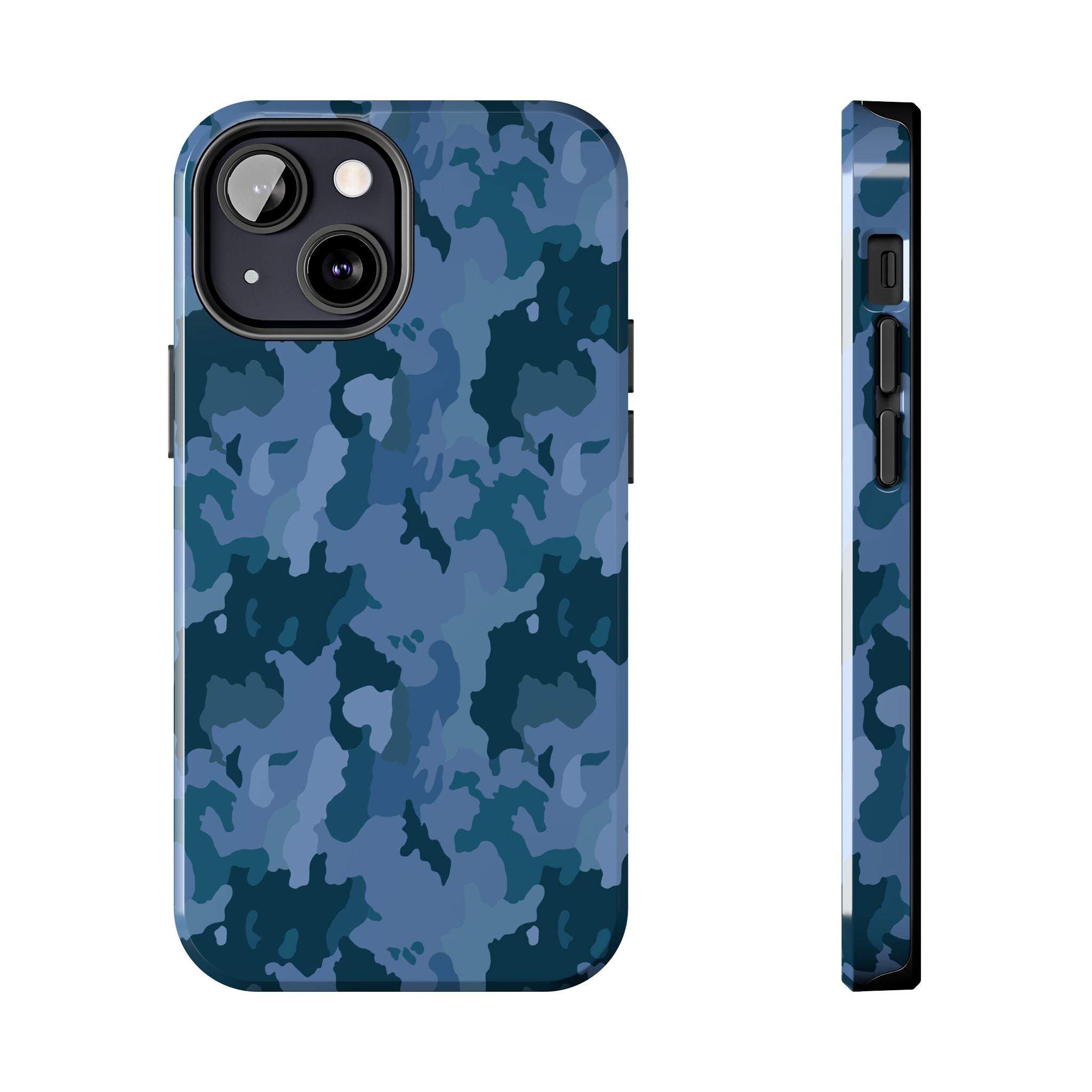 Tough Phone Cases - Blue Camo