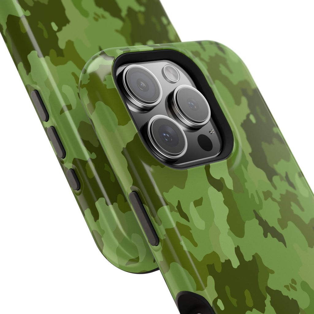 Magnetic Impact-Resistant Cases - Green Camo