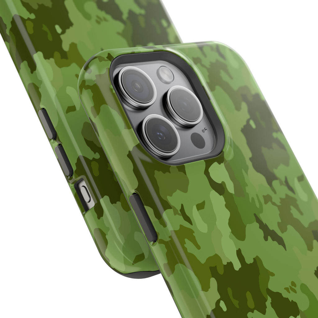 Magnetic Impact-Resistant Cases - Green Camo