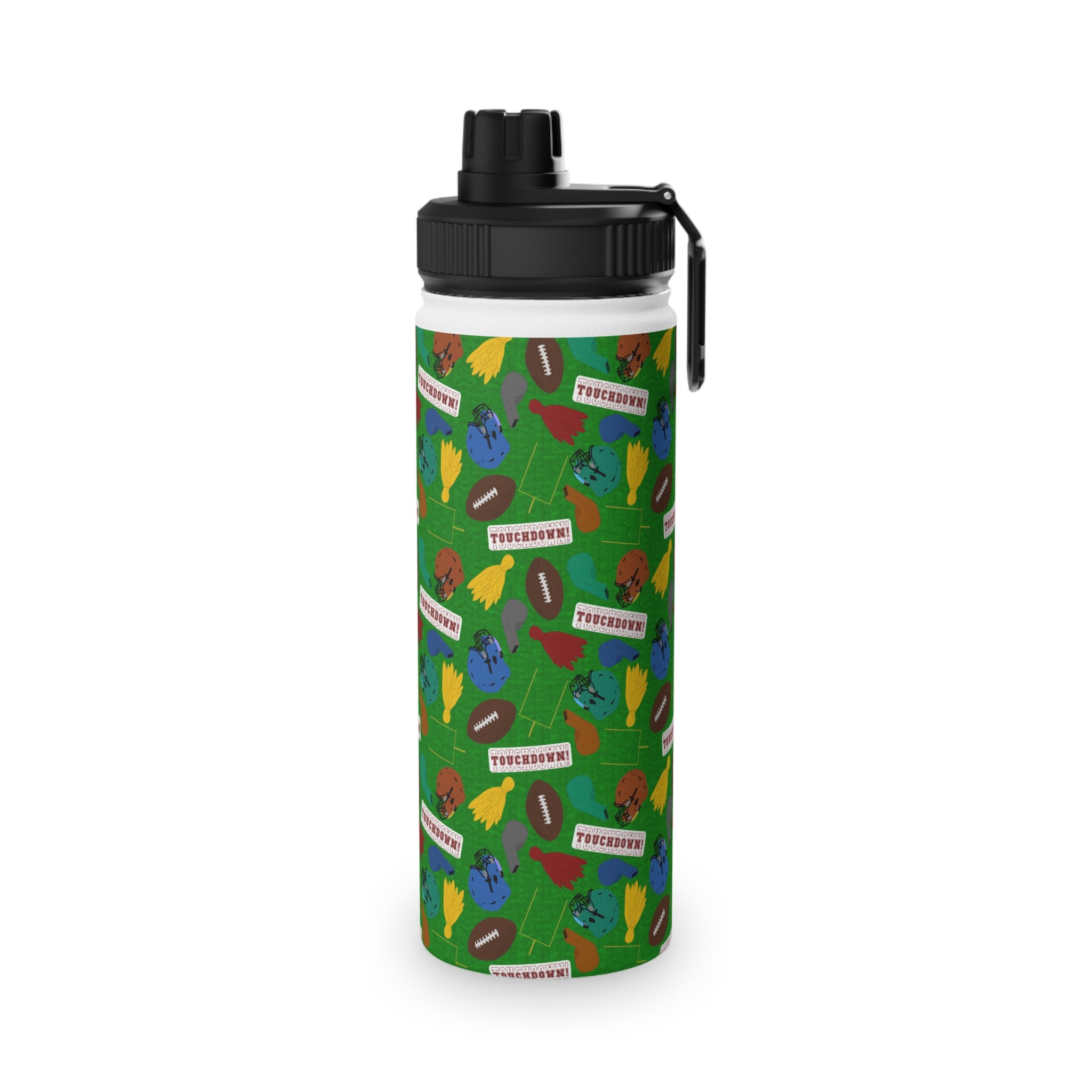 Stainless Steel Water Bottle, Sports Lid - Football