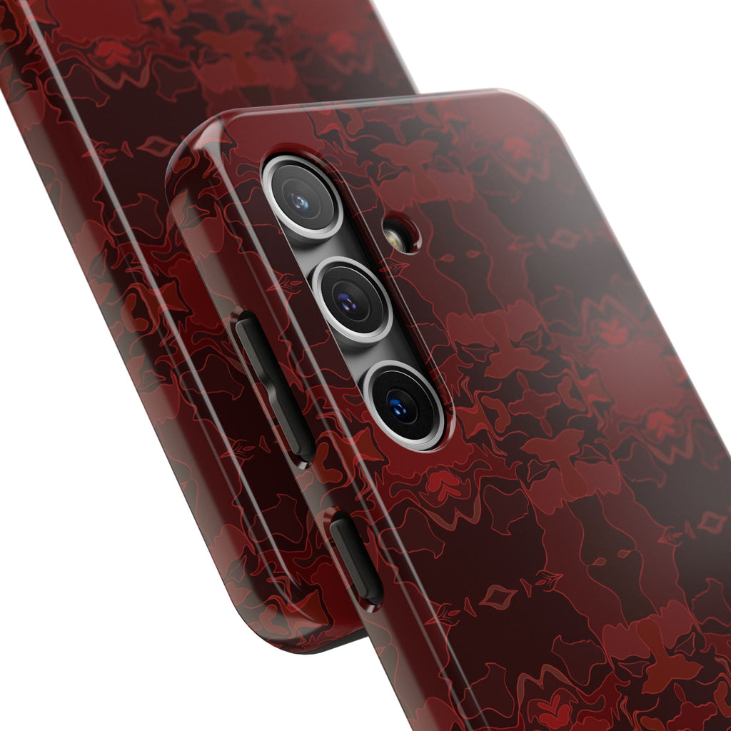 Tough Phone Cases - Red Kaleidoscope Pattern