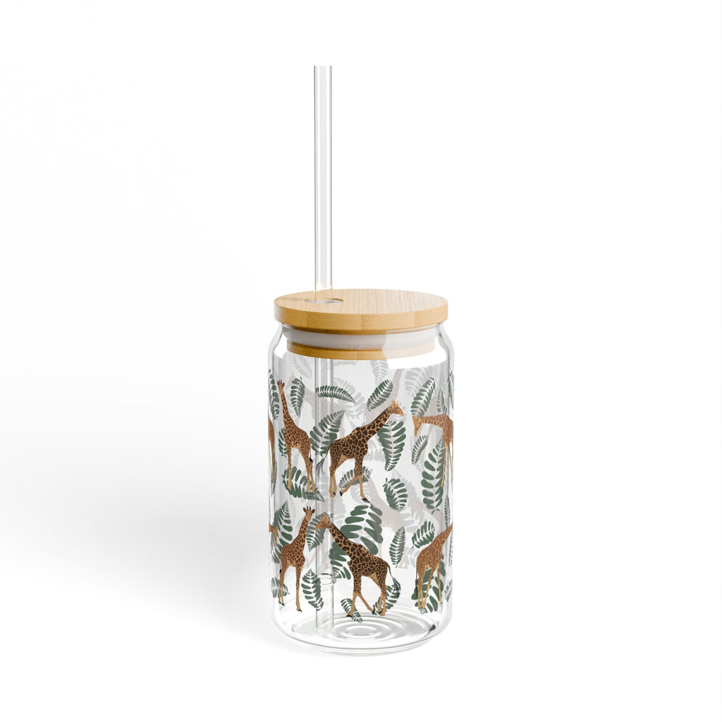 Sipper Glass, 16oz - Giraffe