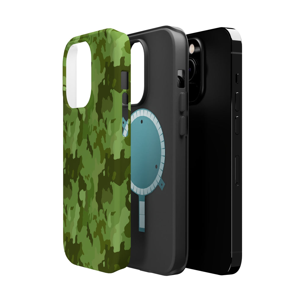 Magnetic Impact-Resistant Cases - Green Camo