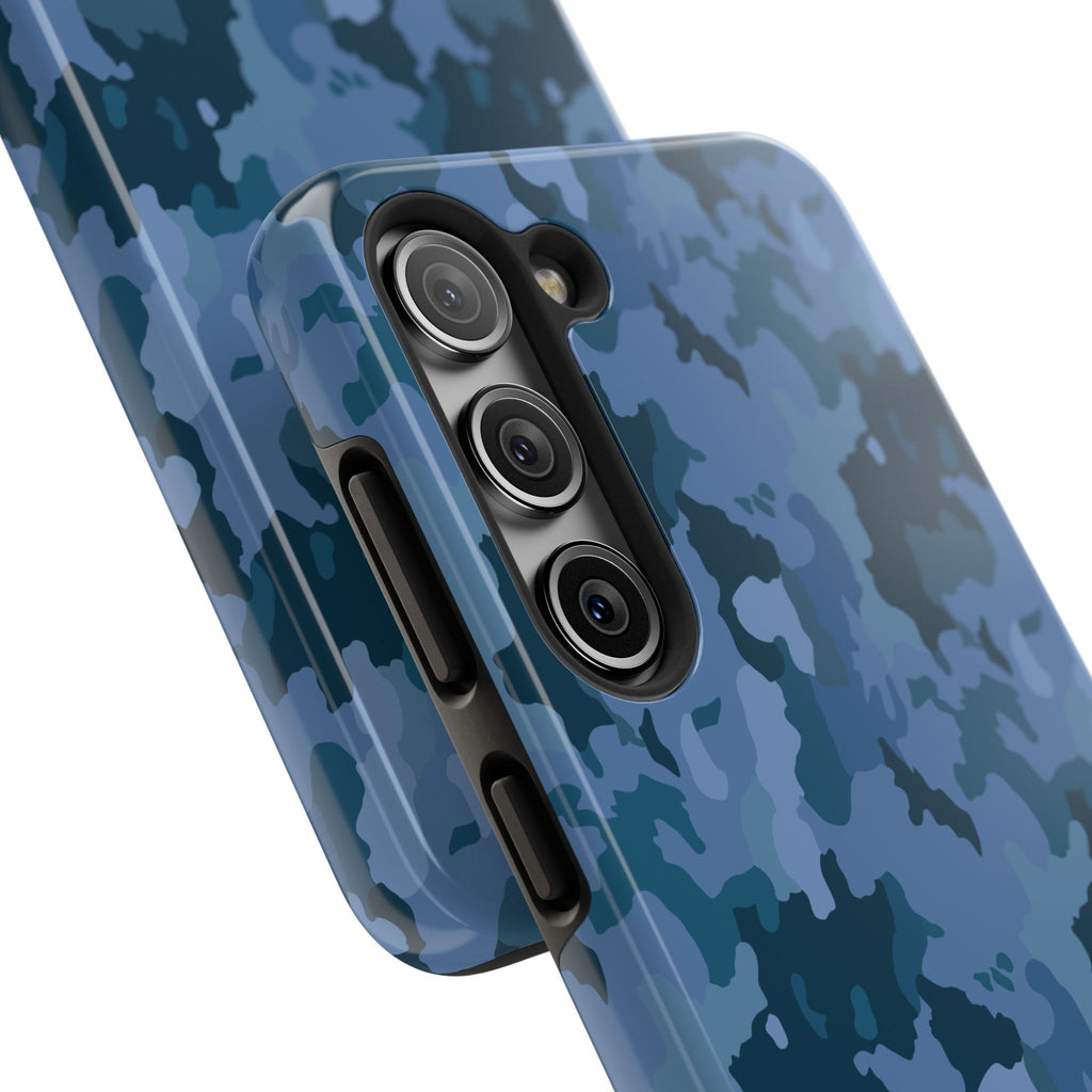 Tough Phone Cases - Blue Camo