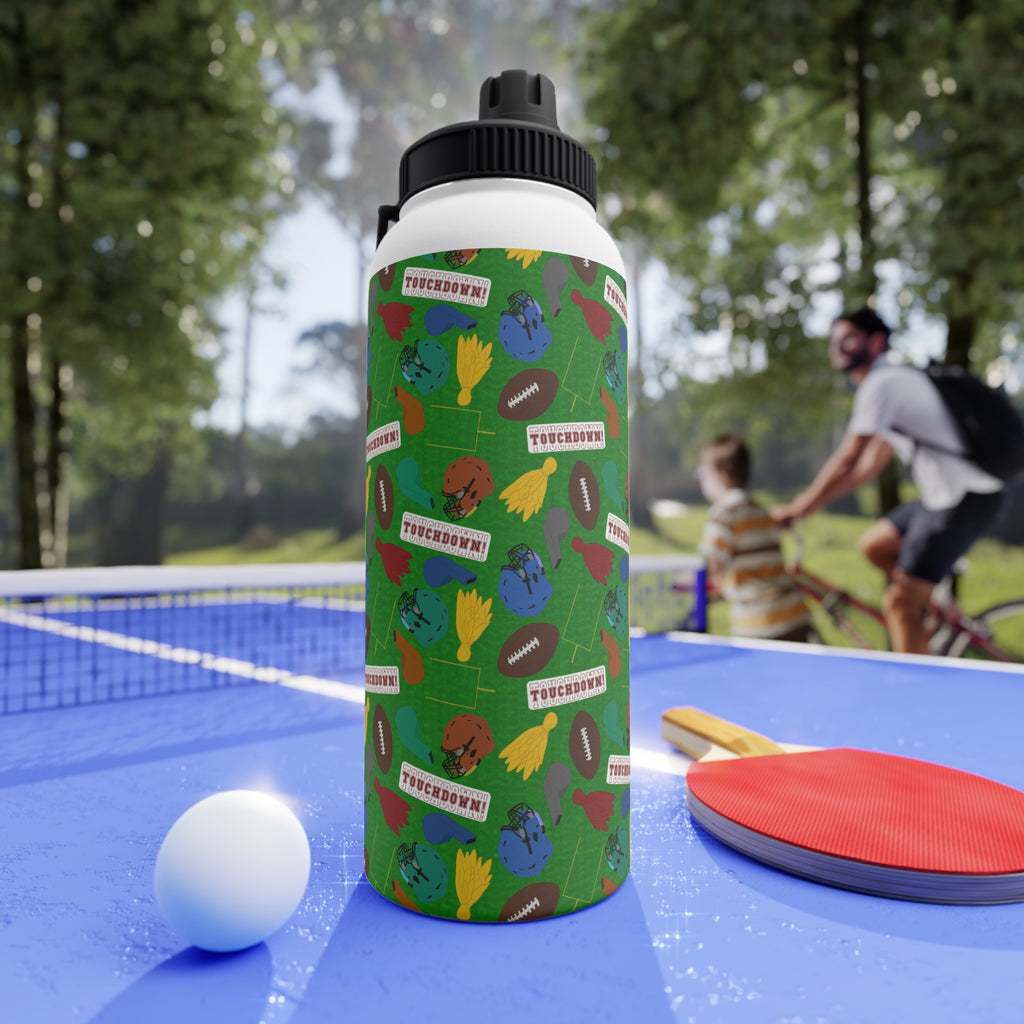 Stainless Steel Water Bottle, Sports Lid - Football