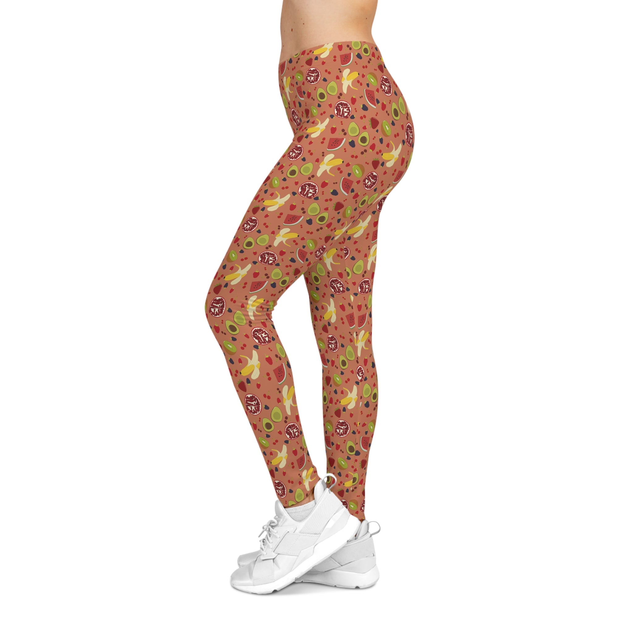 Women's Casual Leggings - Fruits
