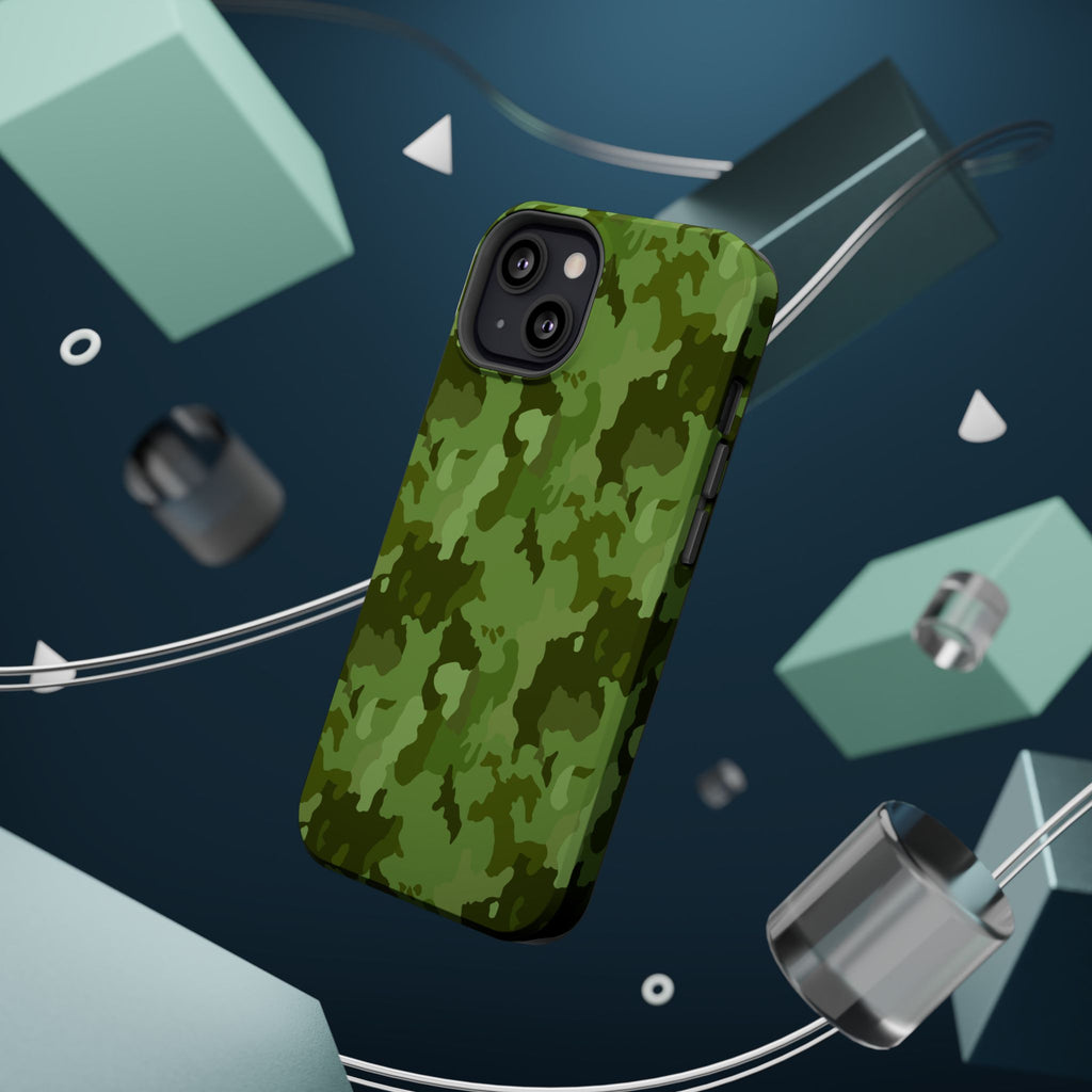 Magnetic Impact-Resistant Cases - Green Camo