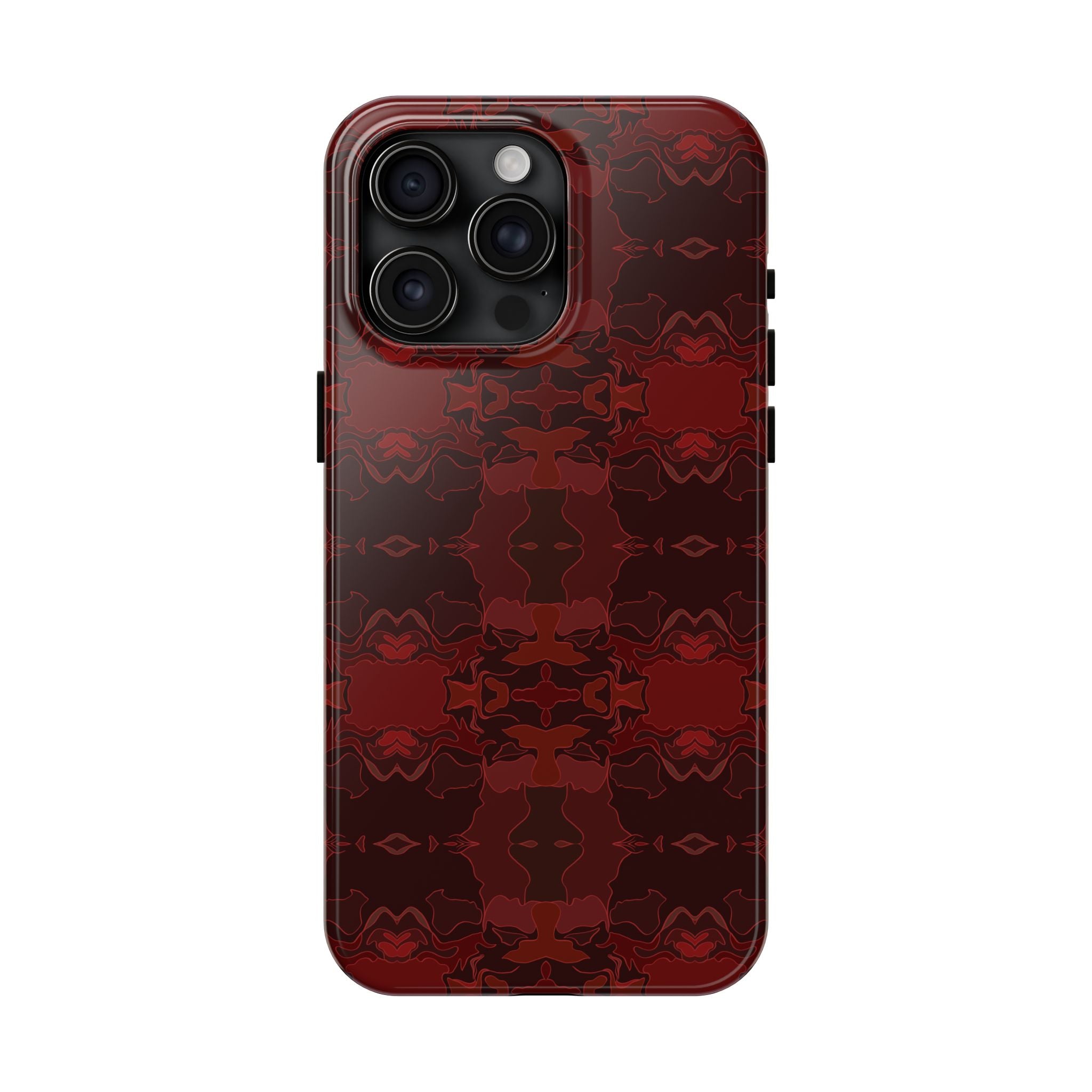 Tough Phone Cases - Red Kaleidoscope Pattern