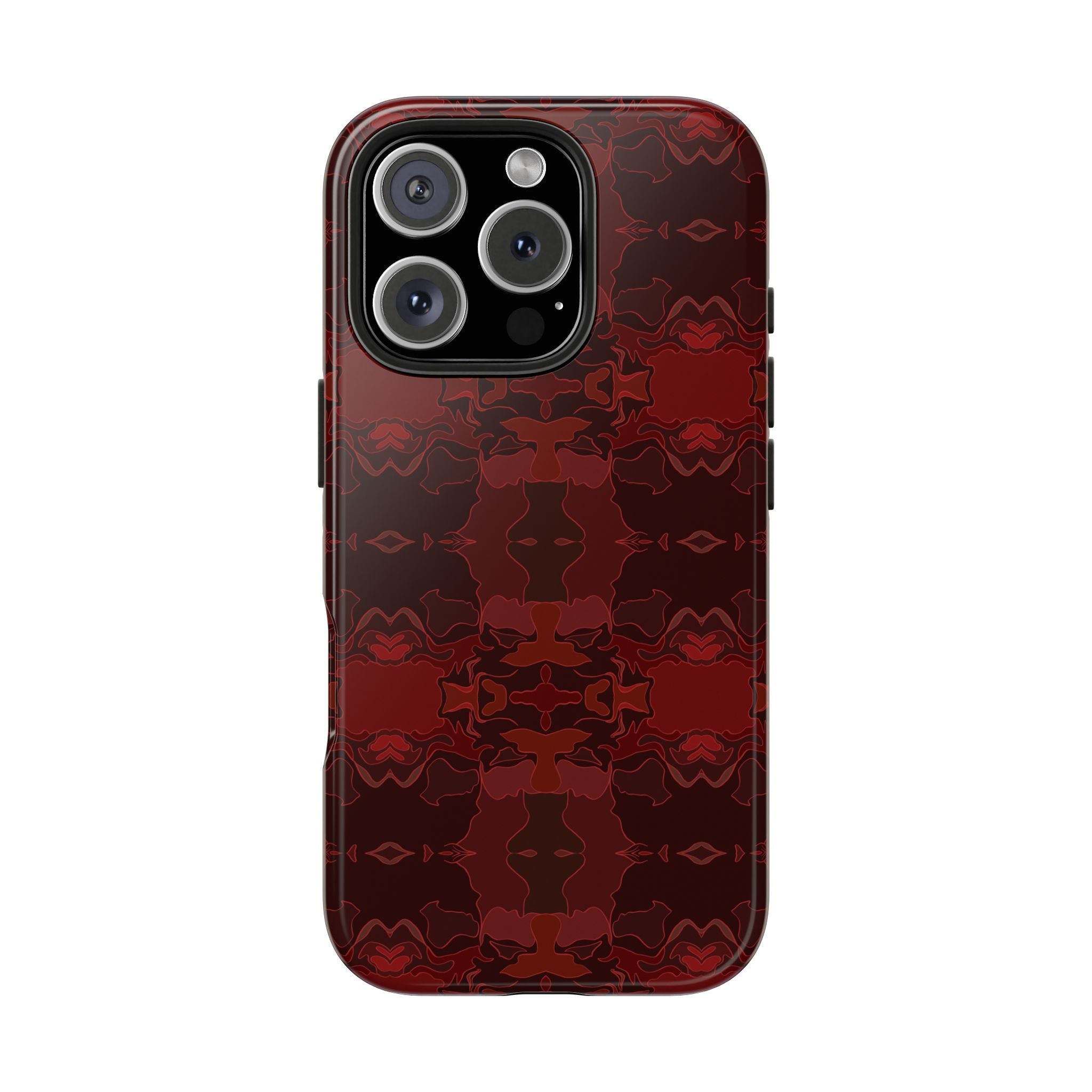 Tough Phone Cases - Red Kaleidoscope Pattern