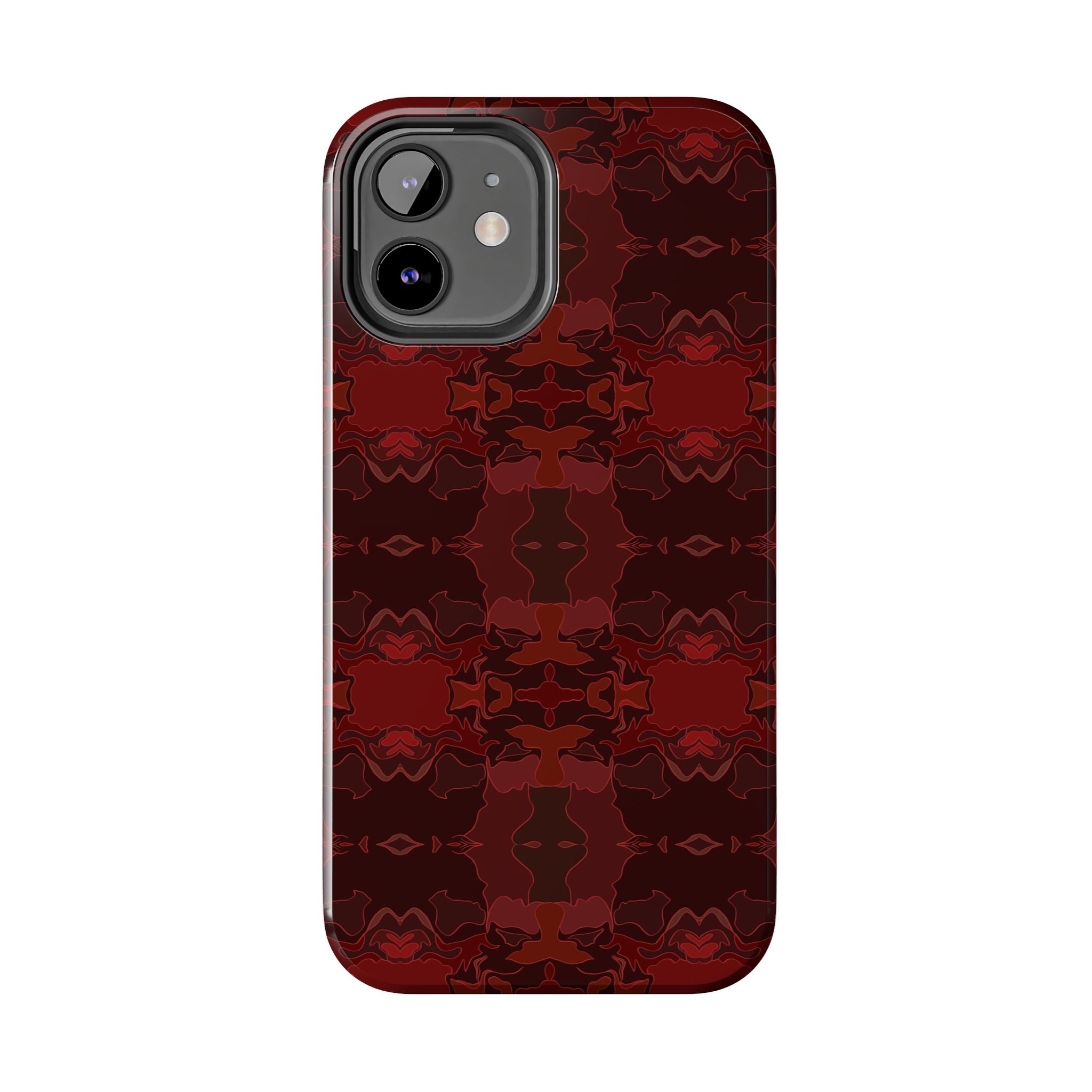 Tough Phone Cases - Red Kaleidoscope Pattern
