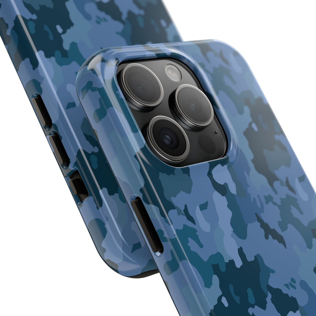 Tough Phone Cases - Blue Camo