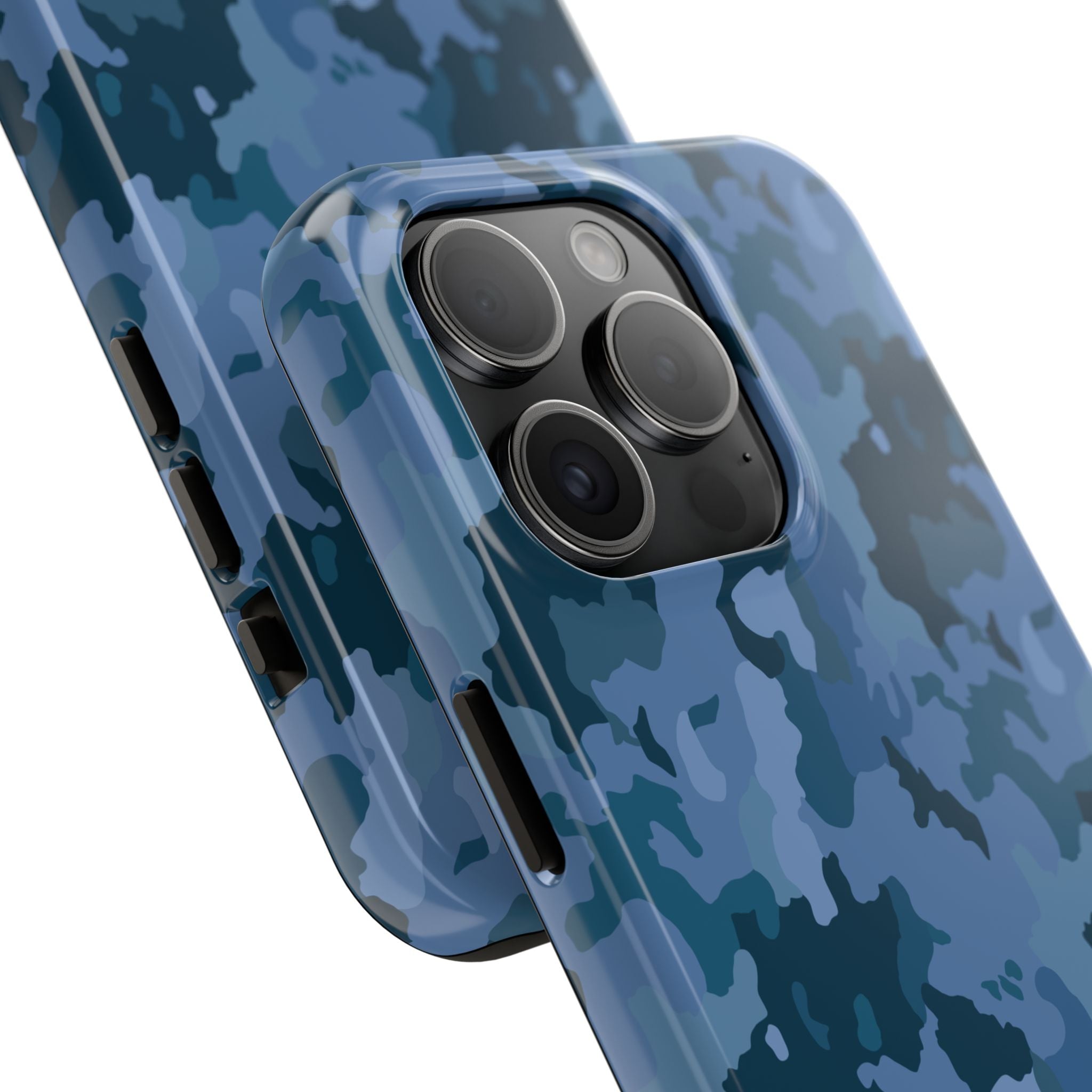 Tough Phone Cases - Blue Camo