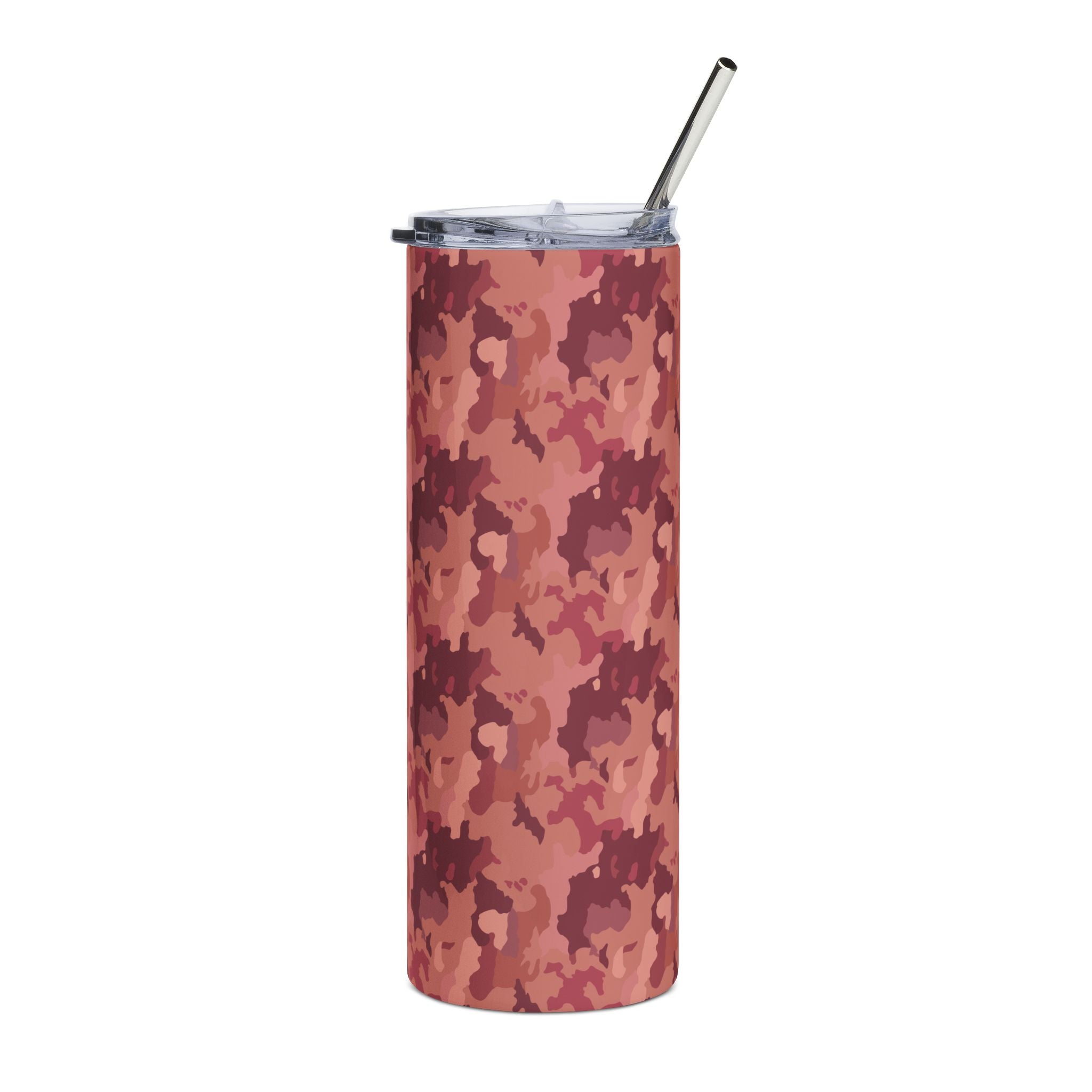Stainless Steel Tumbler, 20oz - Pink Camo