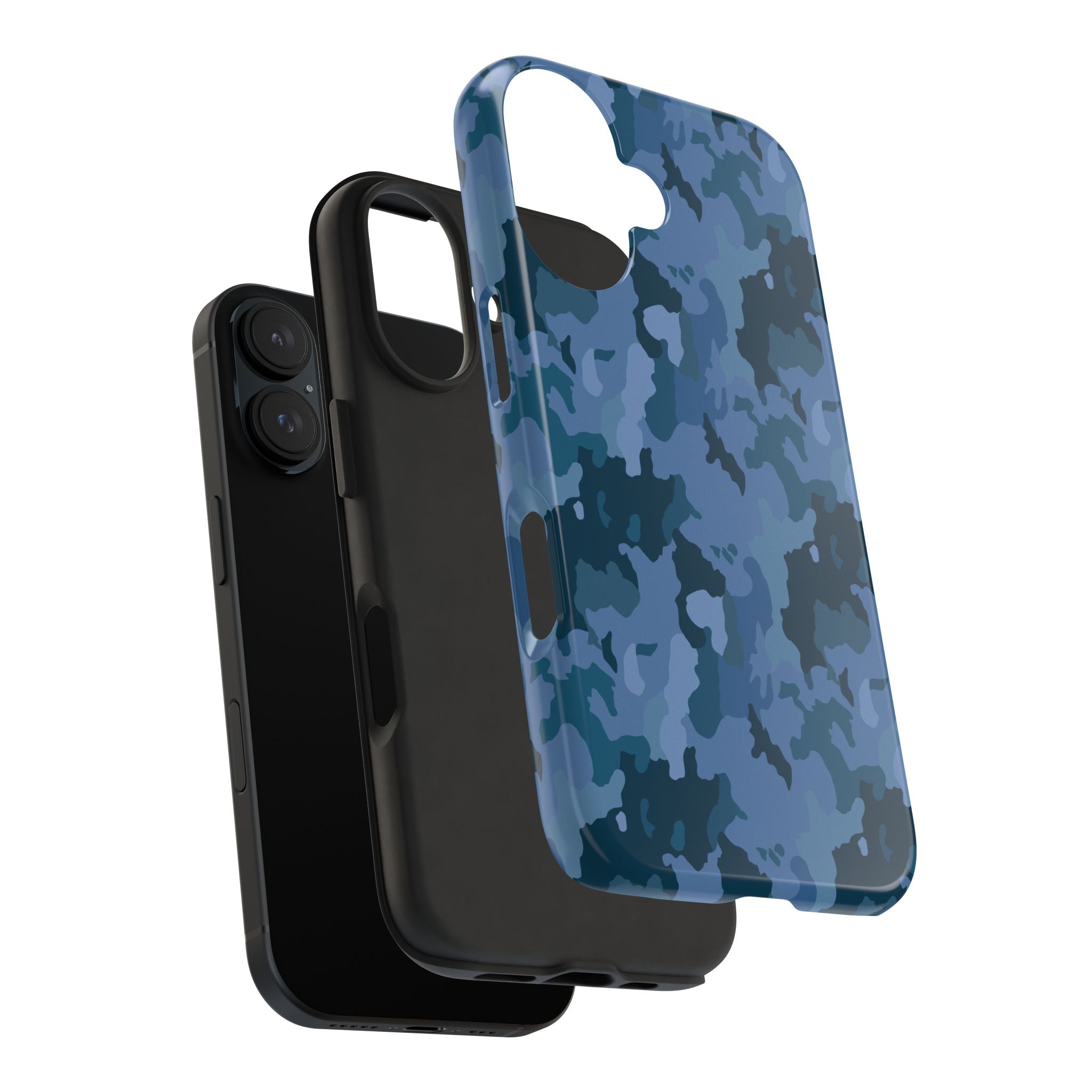 Tough Phone Cases - Blue Camo