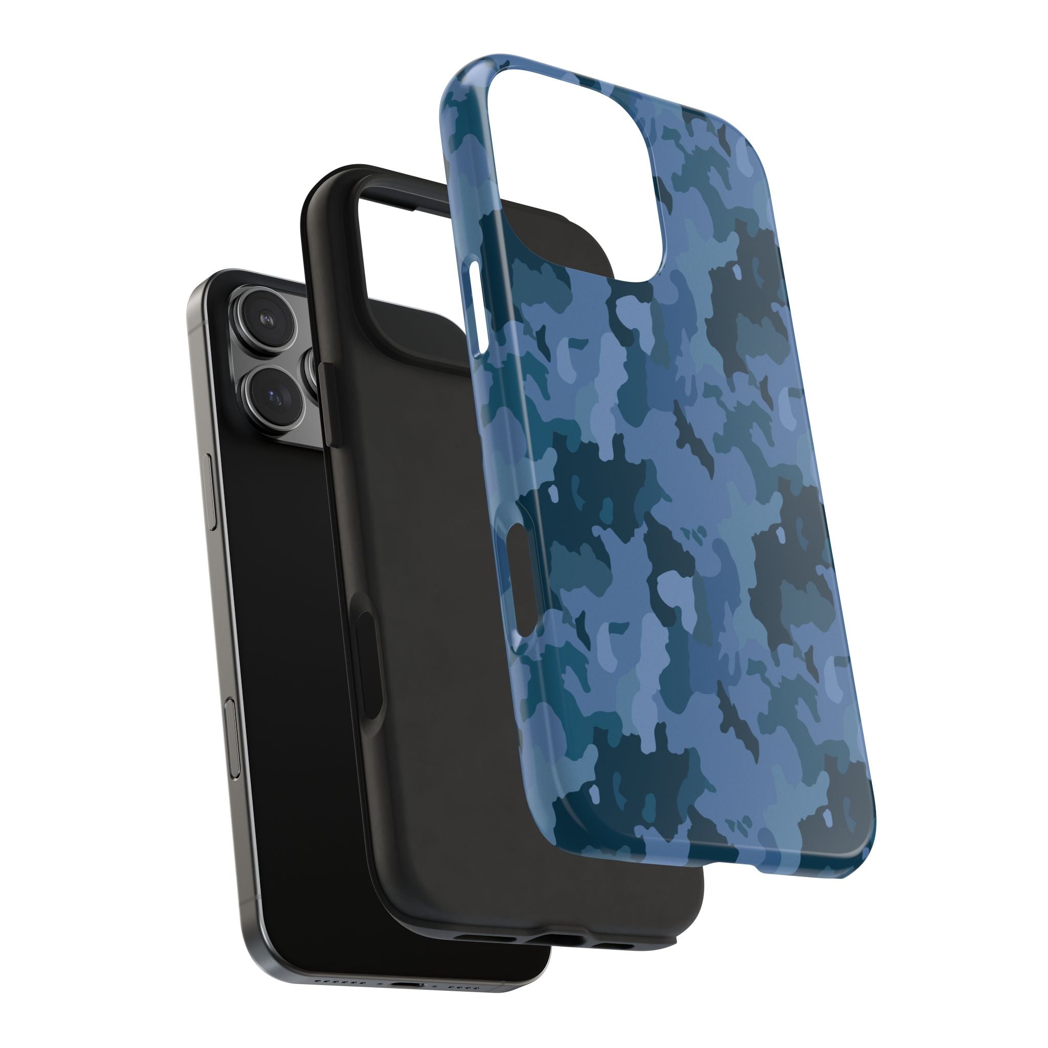 Tough Phone Cases - Blue Camo