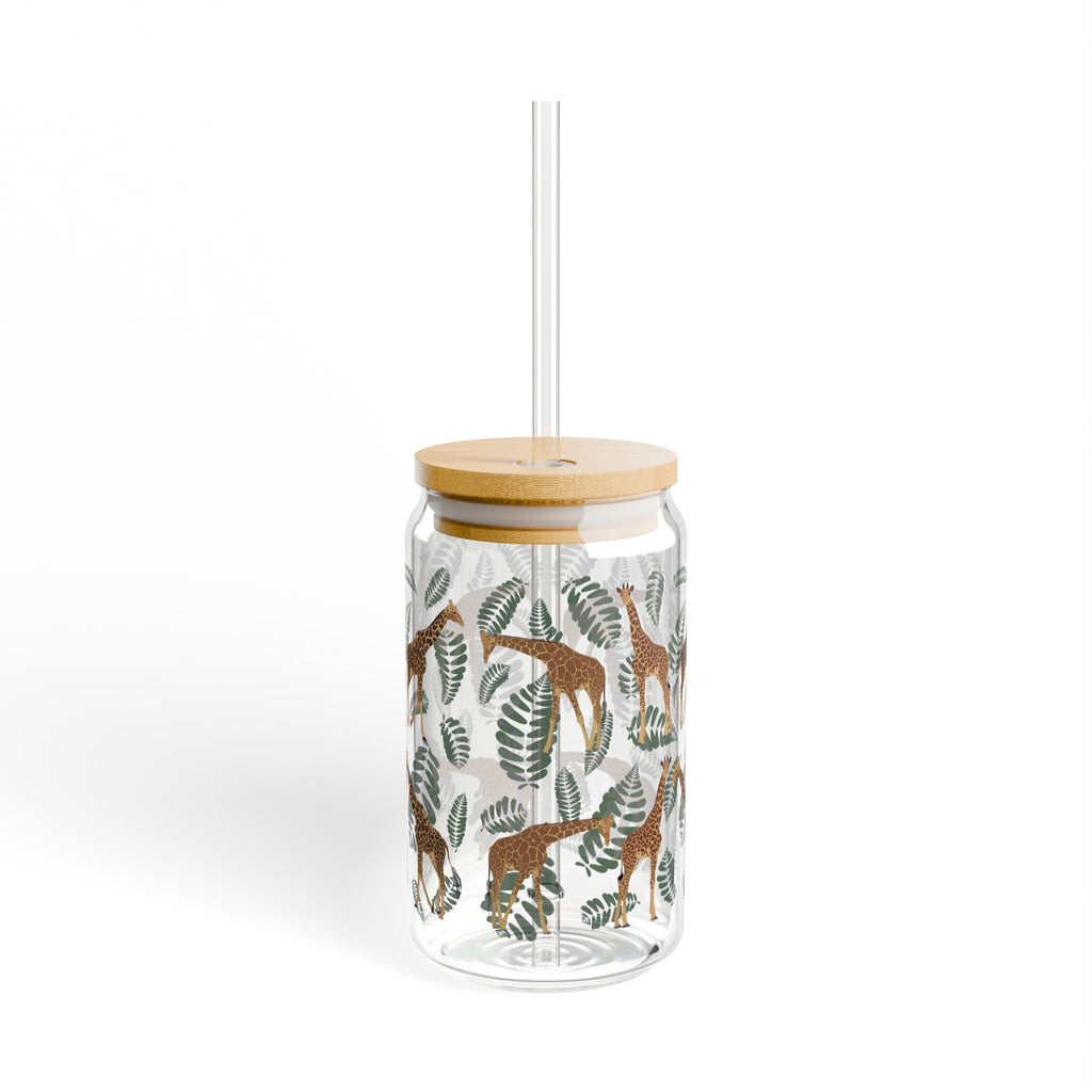 Sipper Glass, 16oz - Giraffe