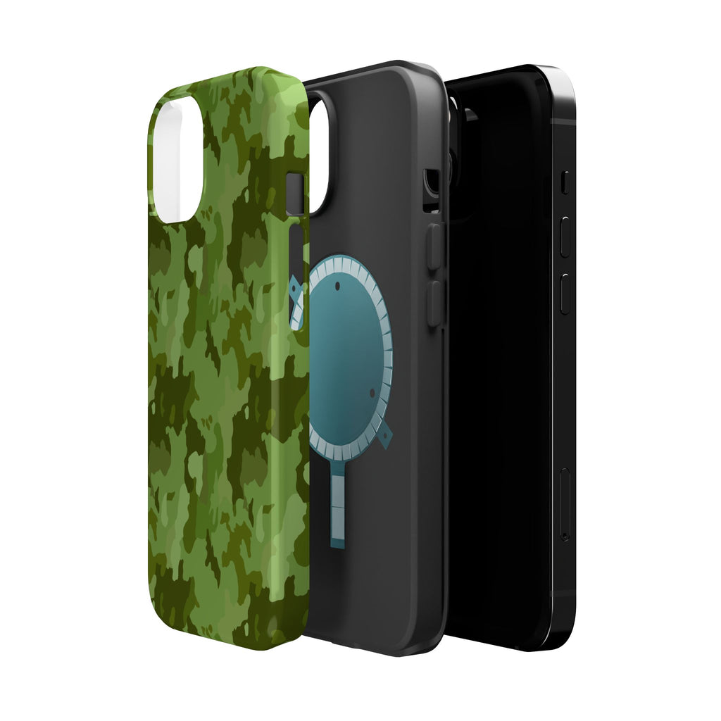 Magnetic Impact-Resistant Cases - Green Camo