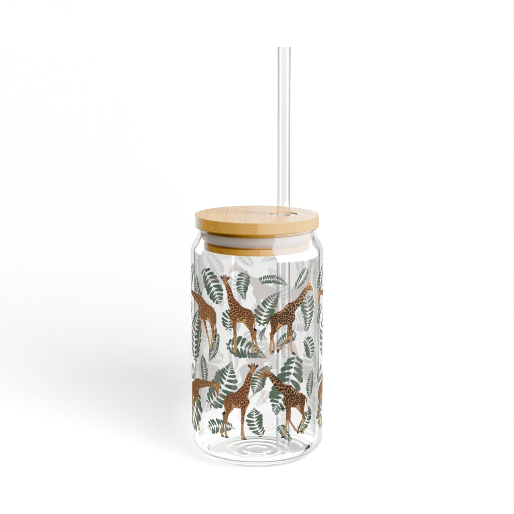 Sipper Glass, 16oz - Giraffe