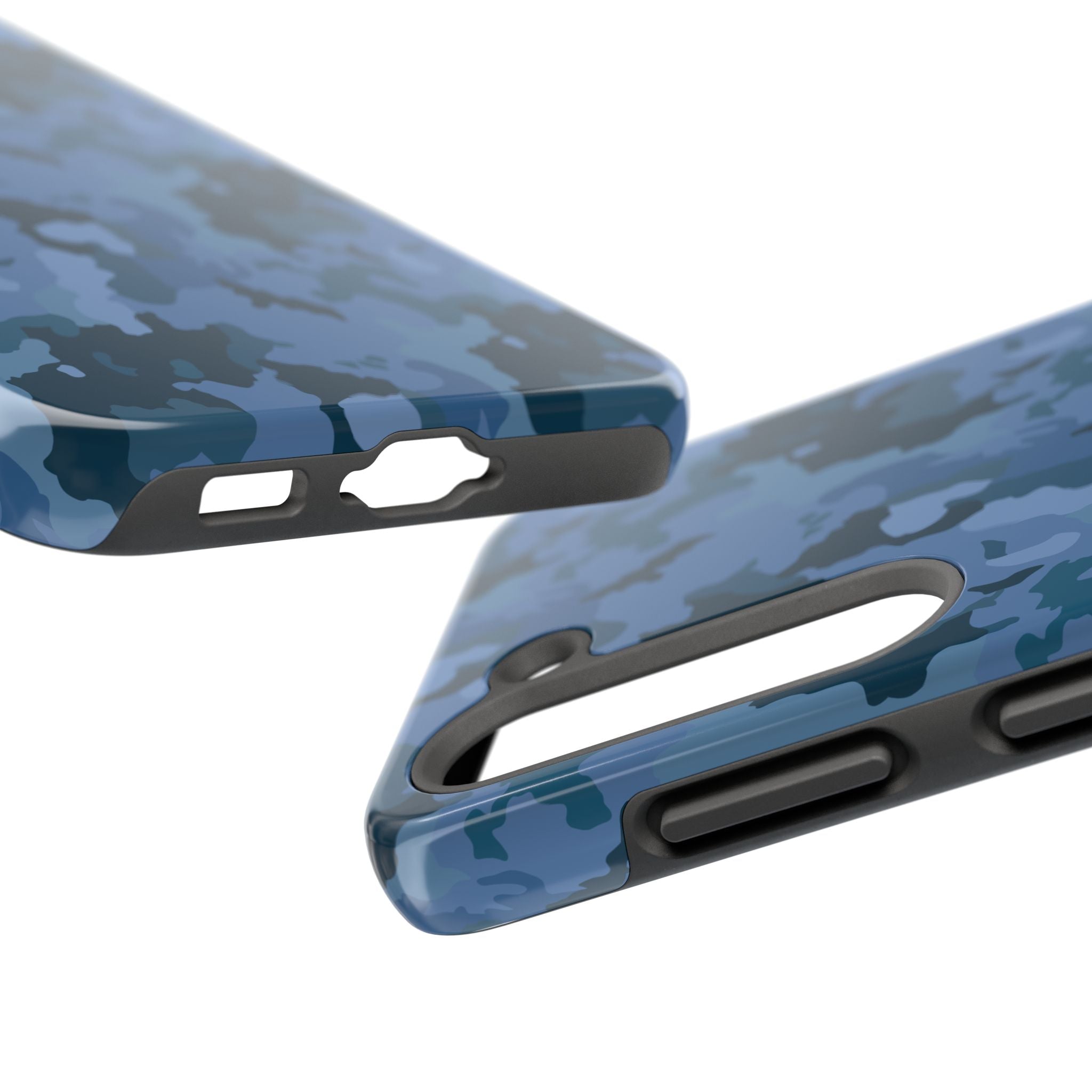 Tough Phone Cases - Blue Camo