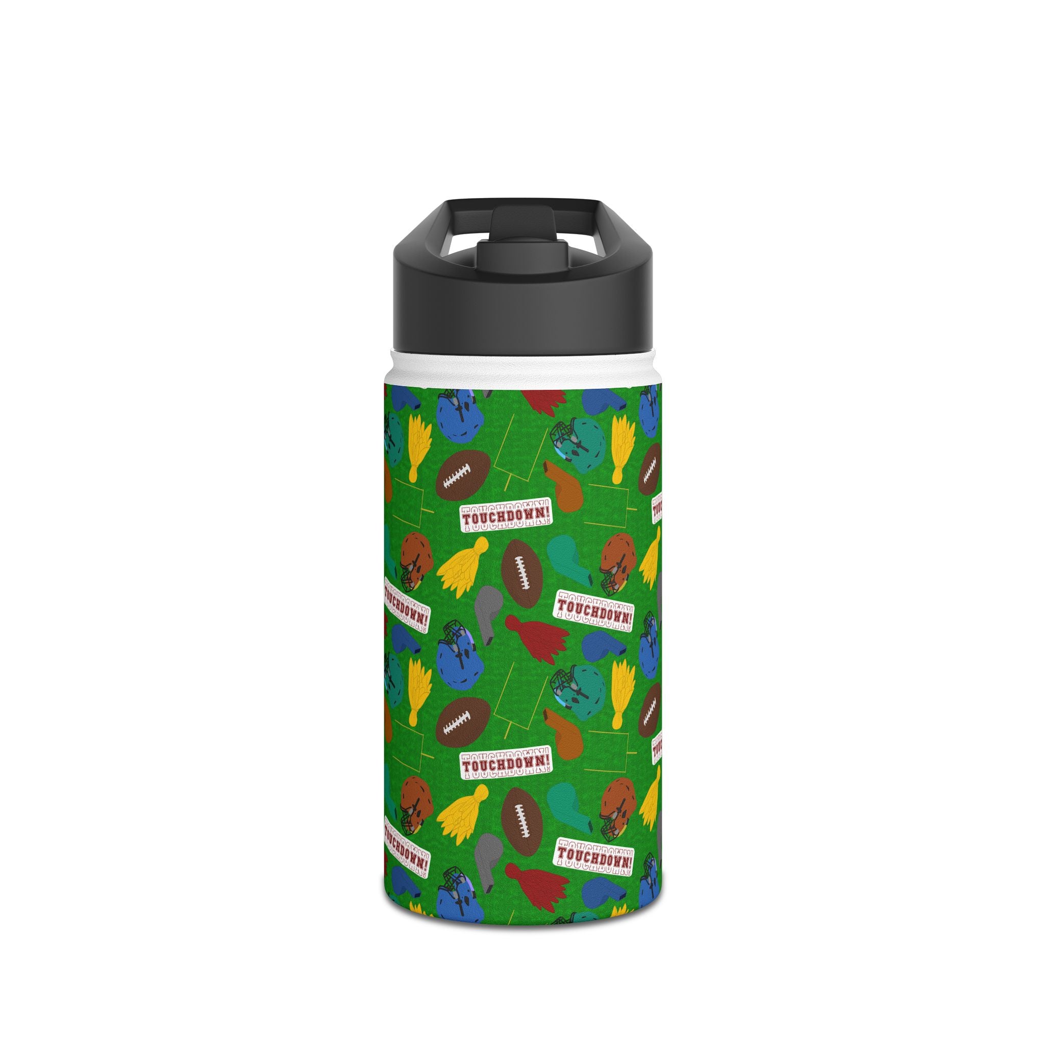 Stainless Steel Water Bottle, Standard Lid - Football