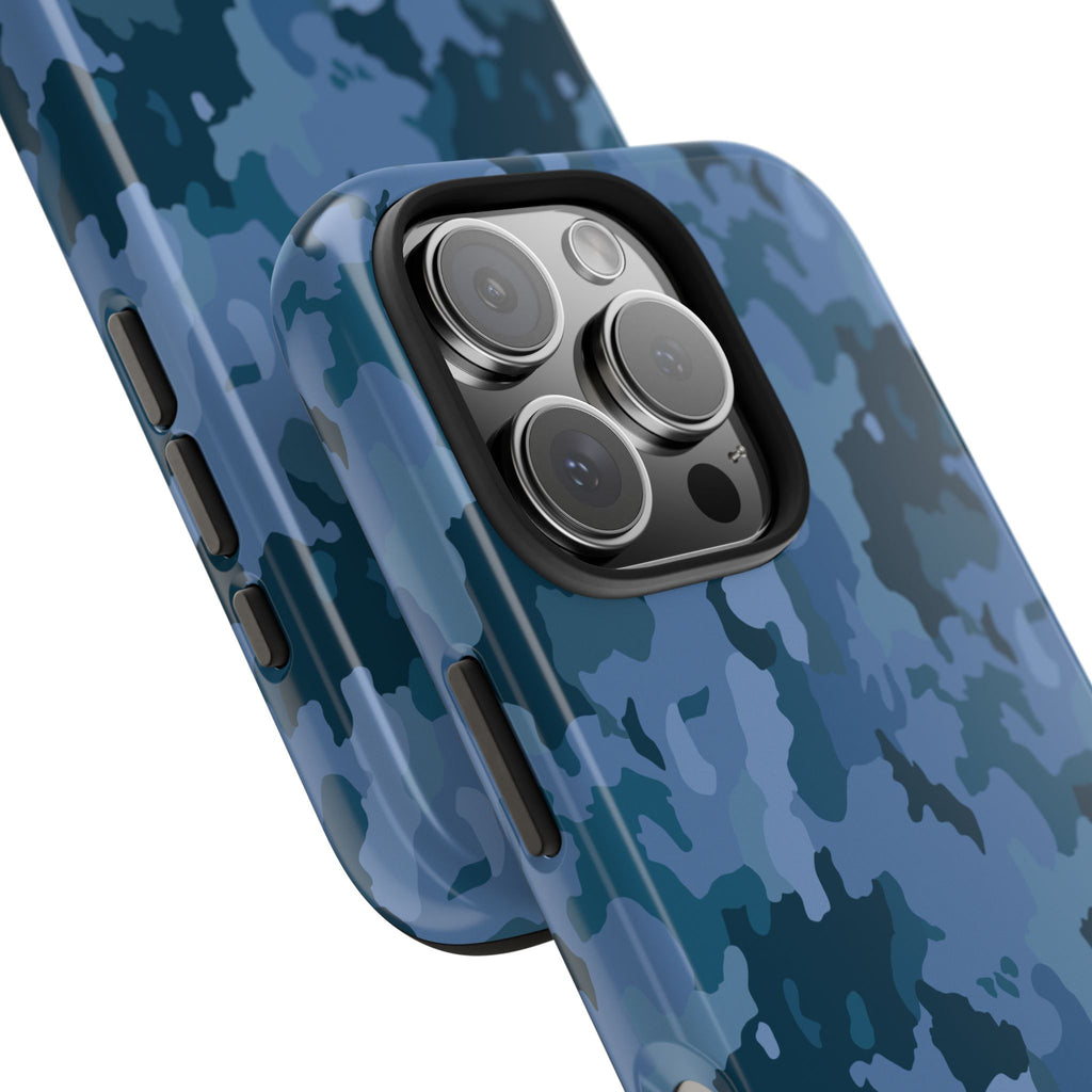 Tough Phone Cases - Blue Camo