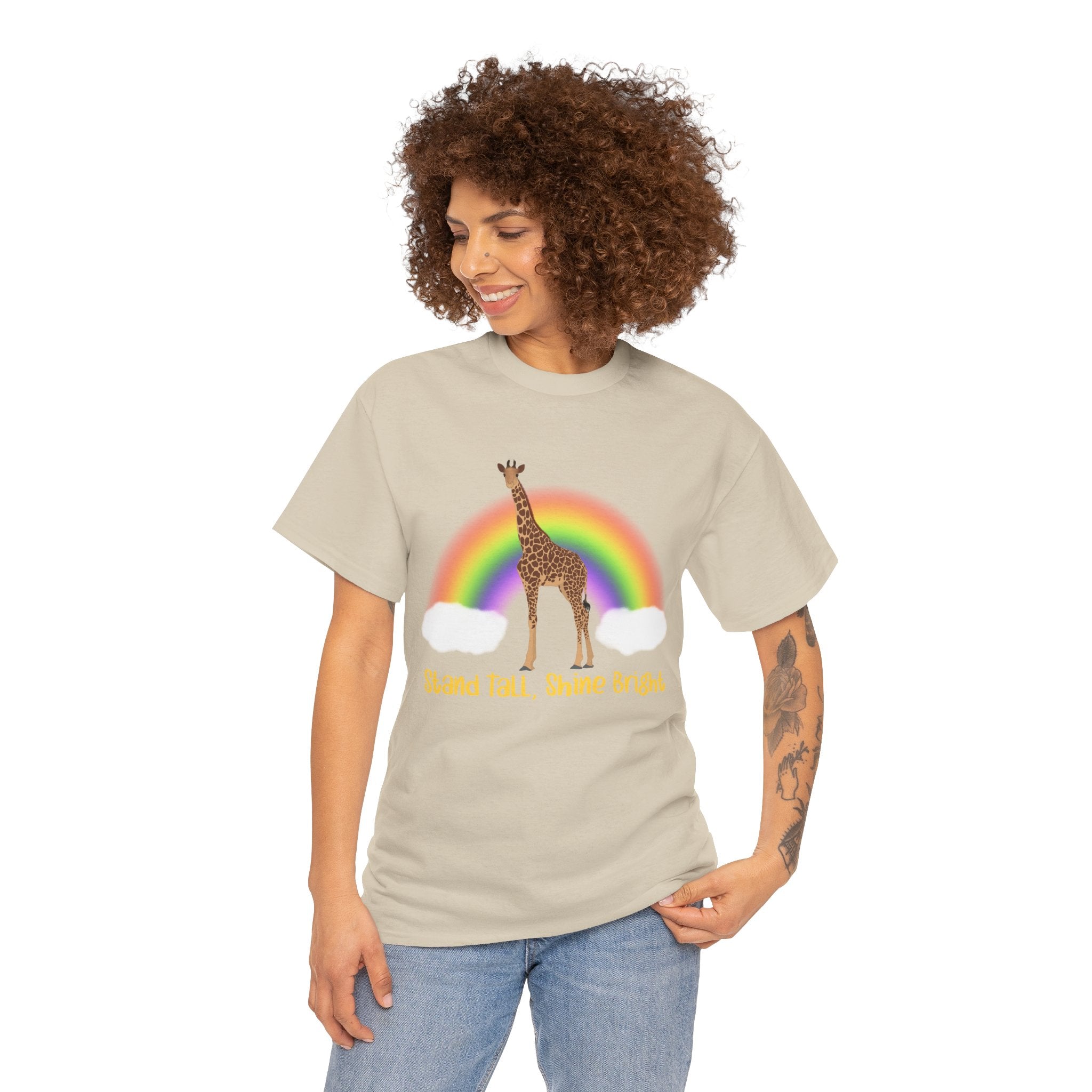 Unisex Heavy Cotton Tee - Stand Tall, Shine Bright