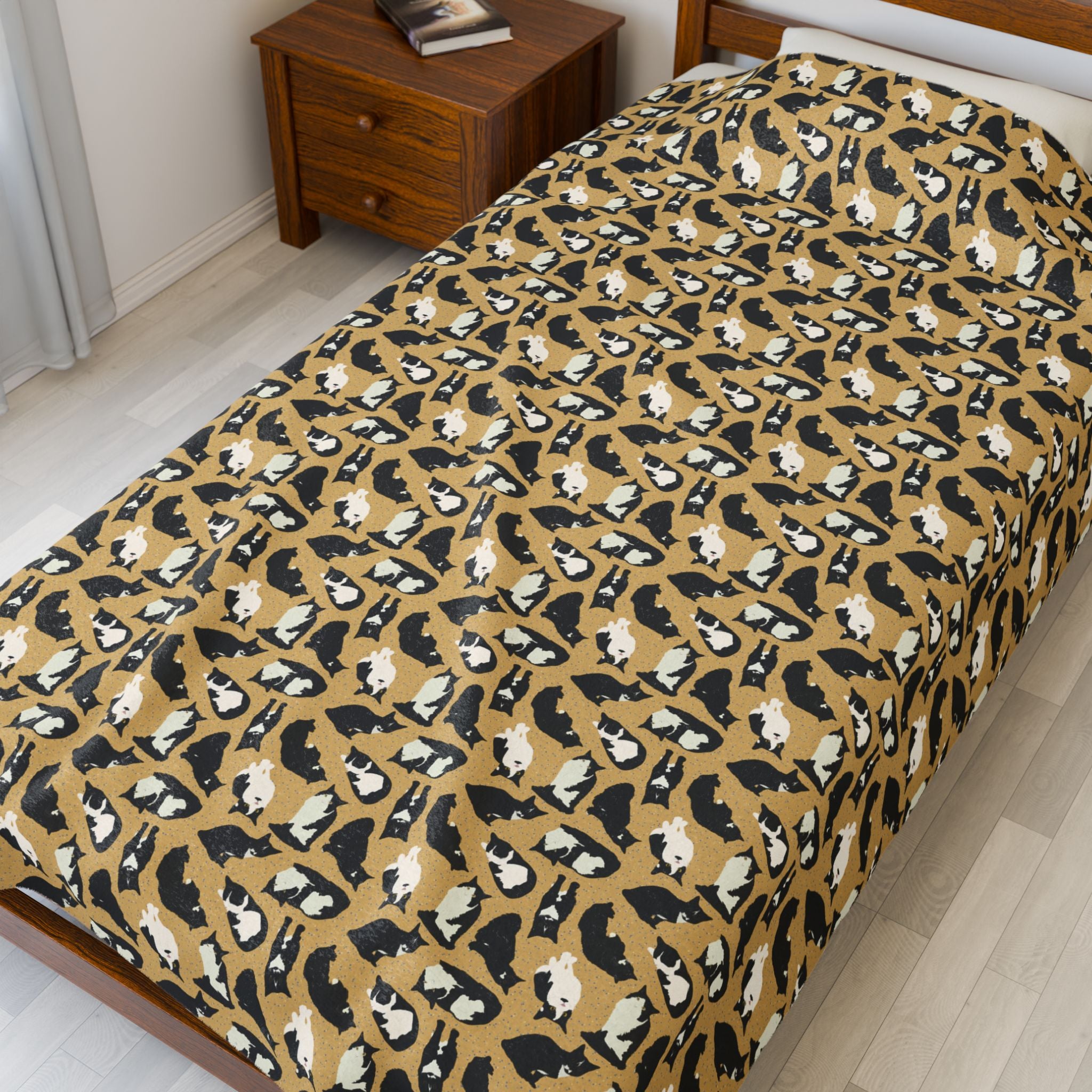 Velveteen Plush Blanket - Cats