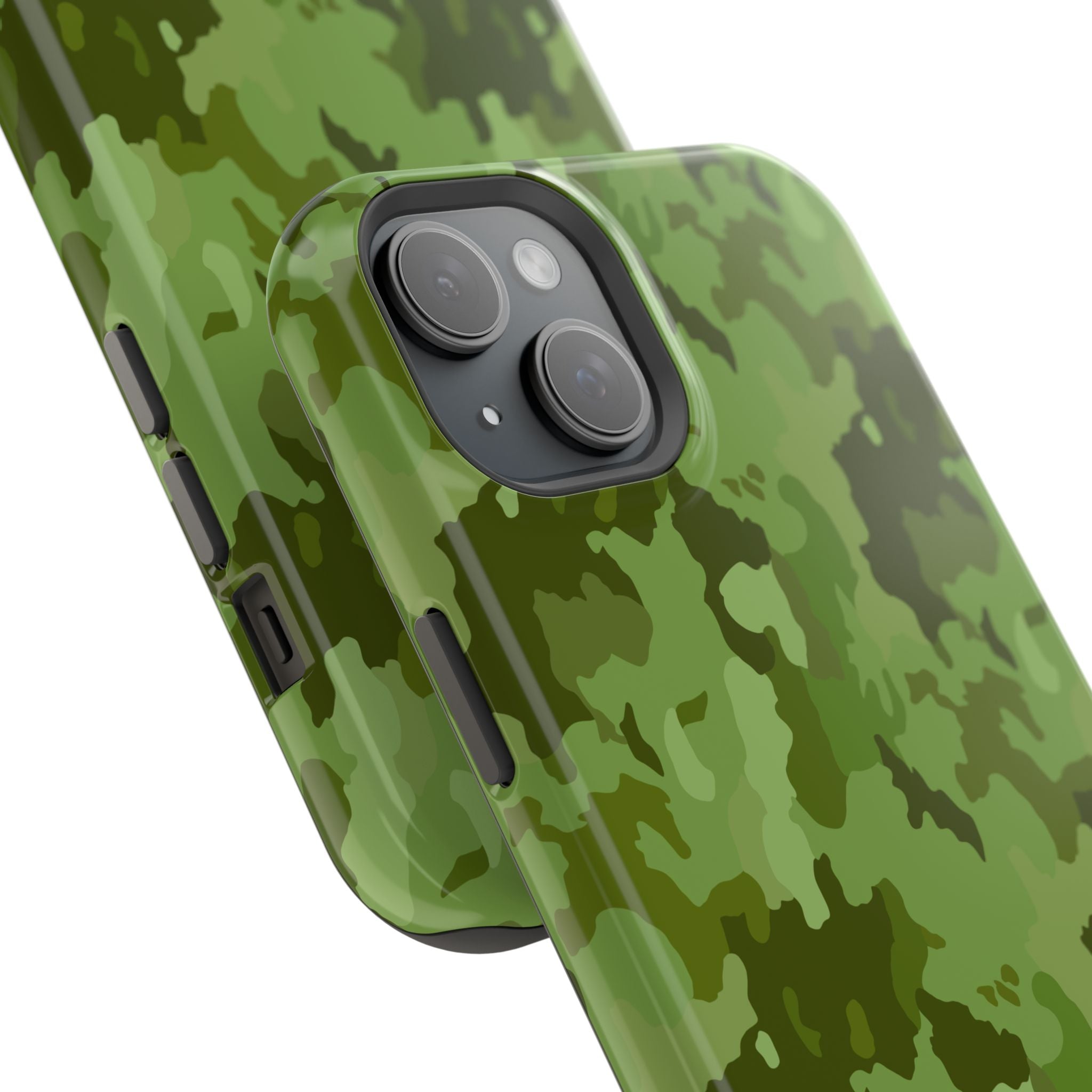 Magnetic Impact-Resistant Cases - Green Camo