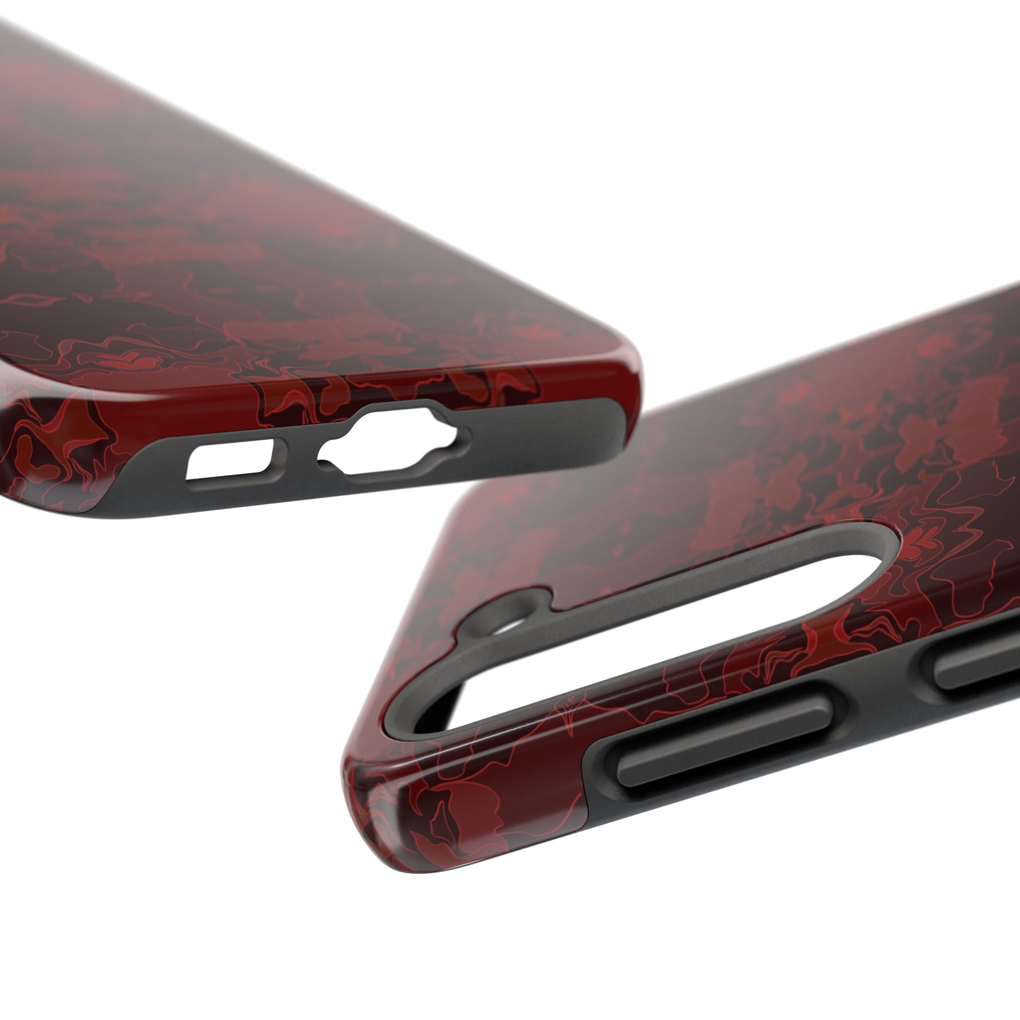 Tough Phone Cases - Red Kaleidoscope Pattern